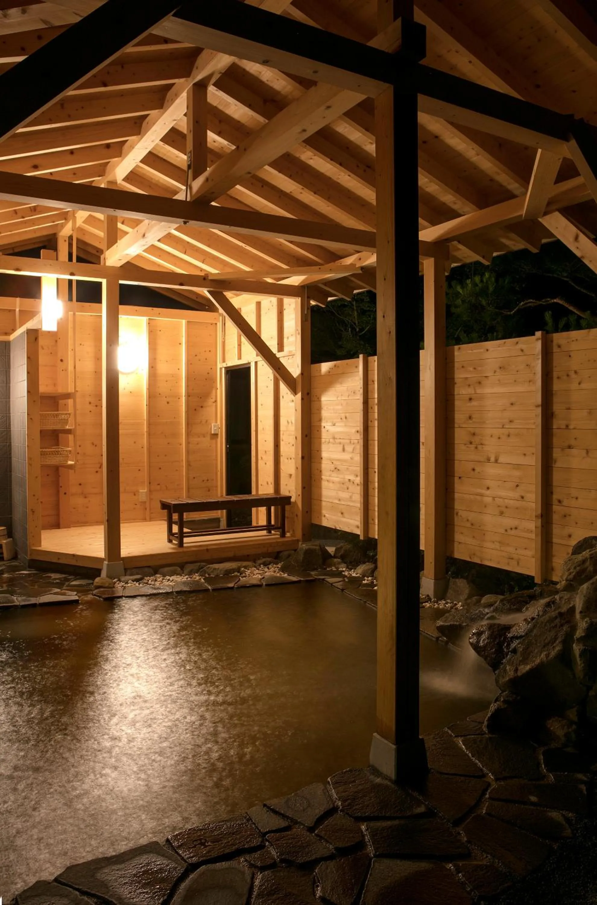 Hot Spring Bath in Ryokan Warabino