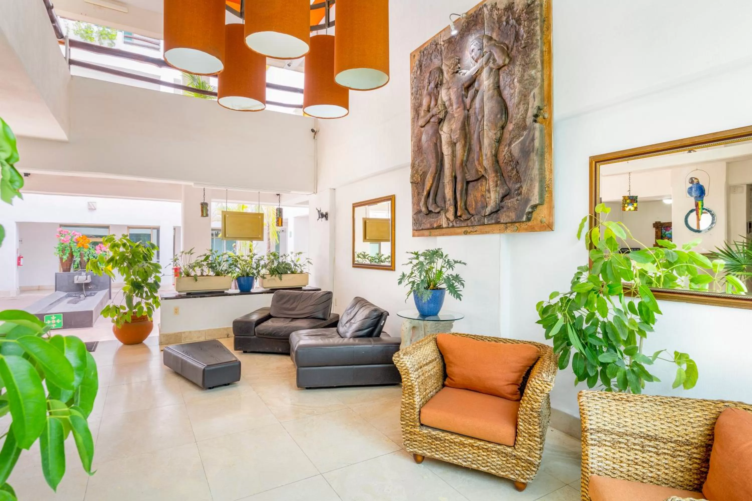 Living room in Hotel Pueblito Vallarta