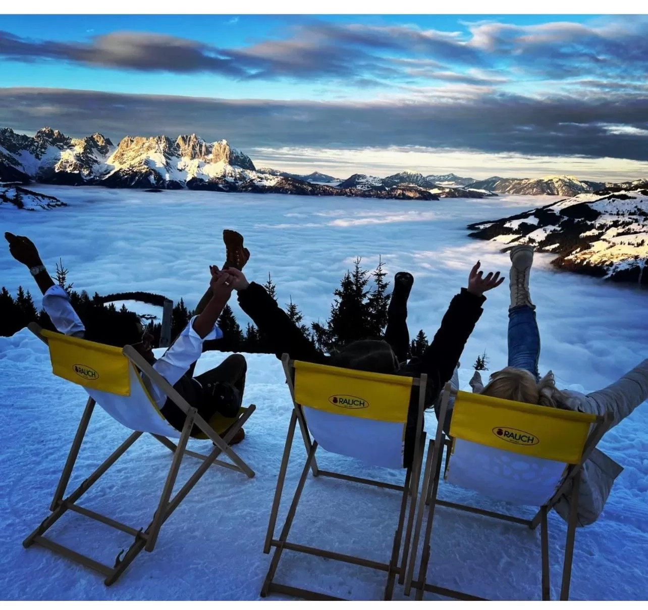 Hocheckhuette On Top of the Kitzbuehel Hahnenkamm Mountain