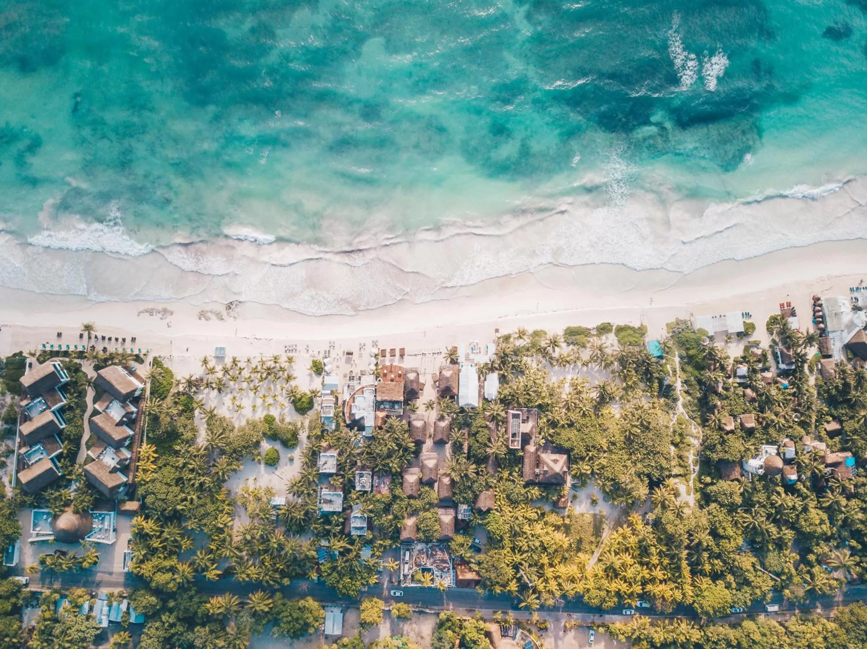 Beach, Bird's-eye View in Hotelito Azul