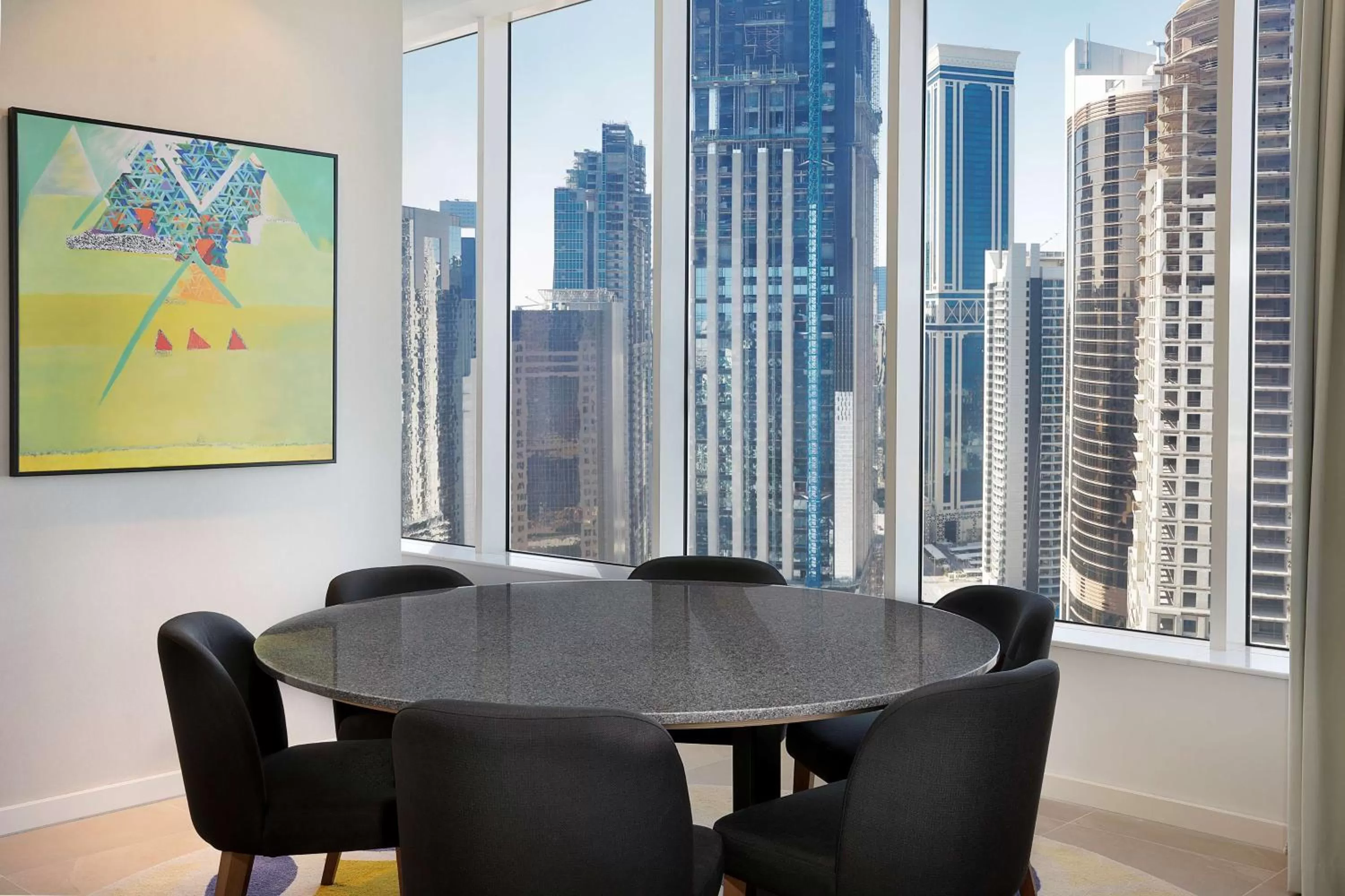 Living room in Aleph Doha Residences, Curio Collection By Hilton