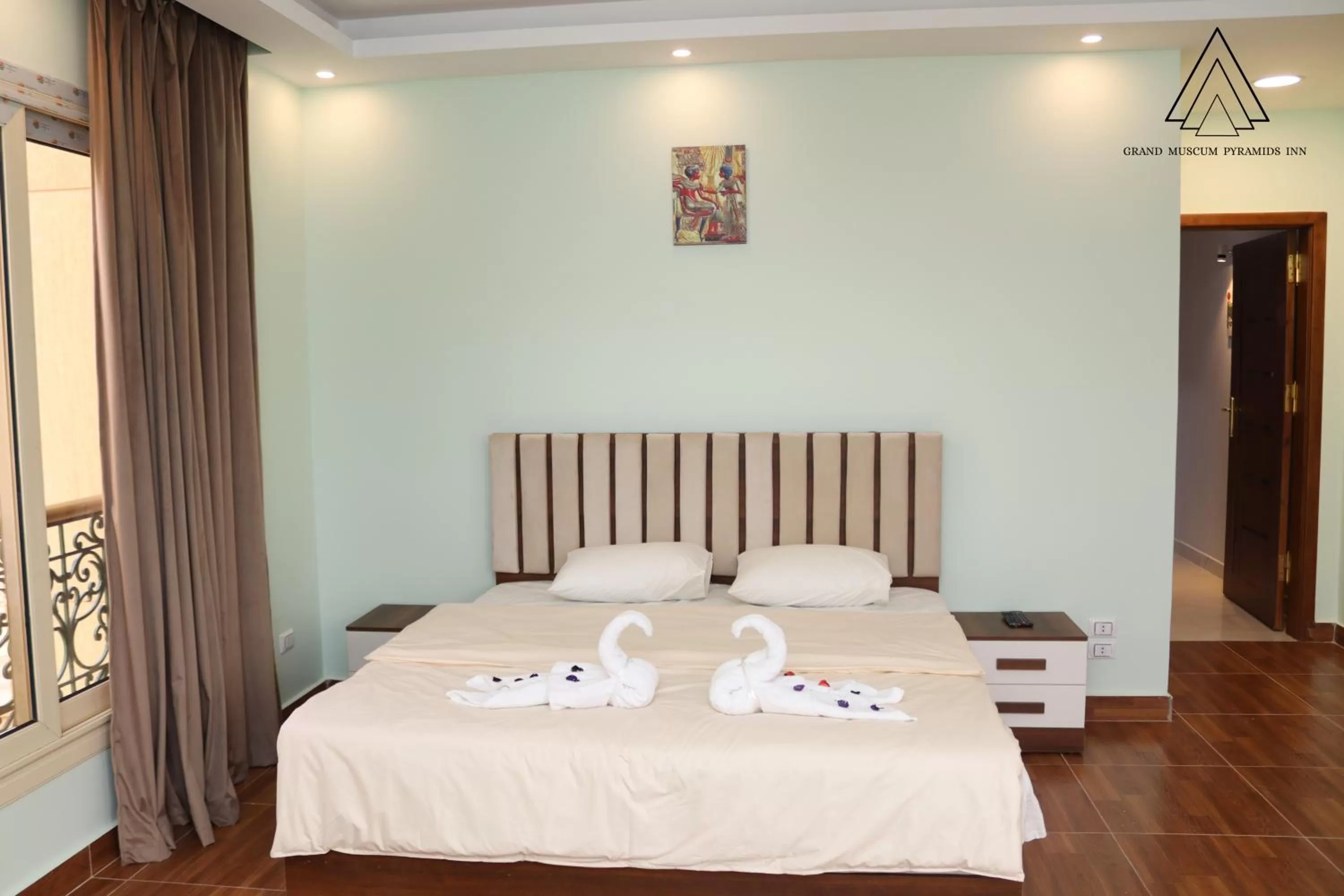 Bed in Grand Museum Pyramids Inn