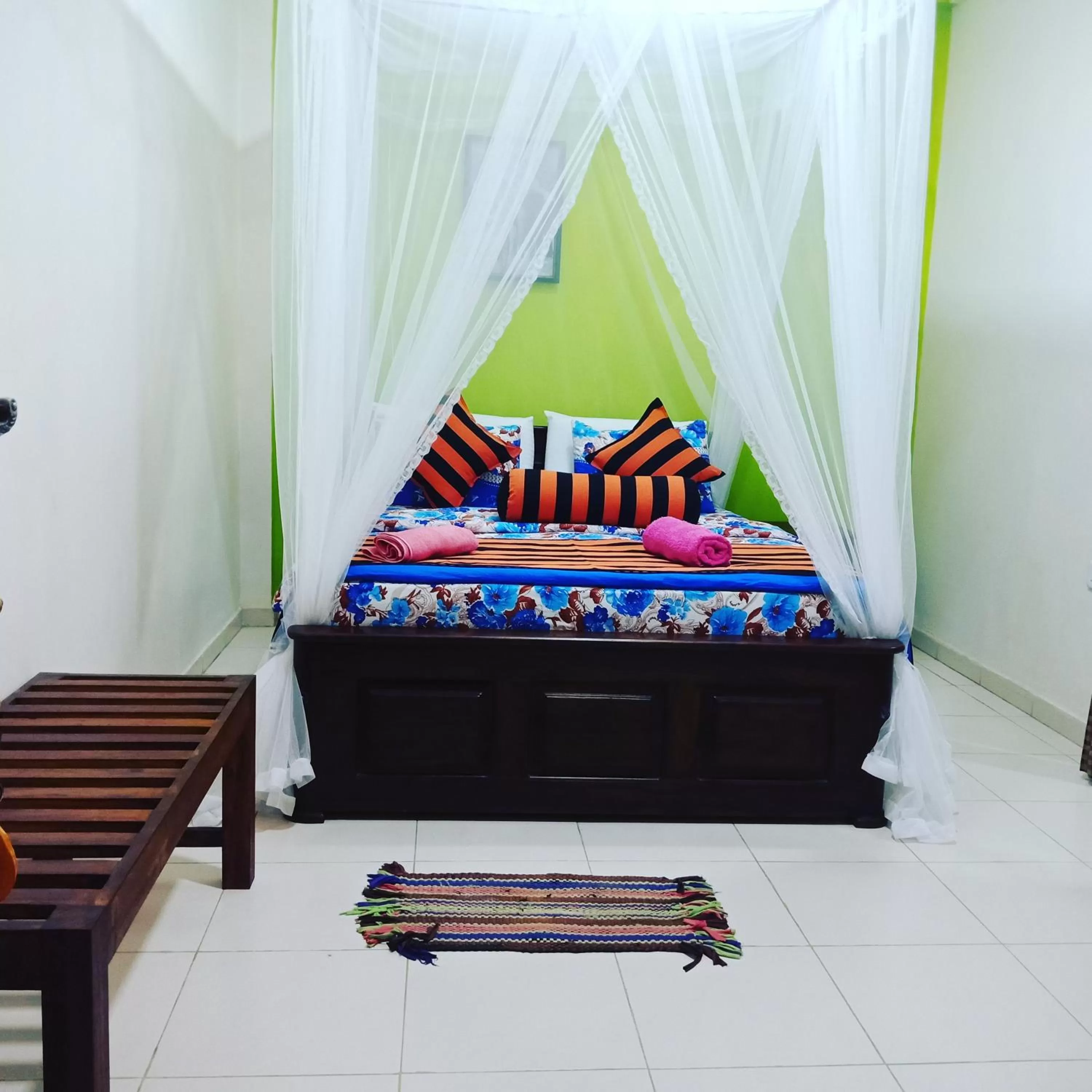 Bed in Madushanka Resort