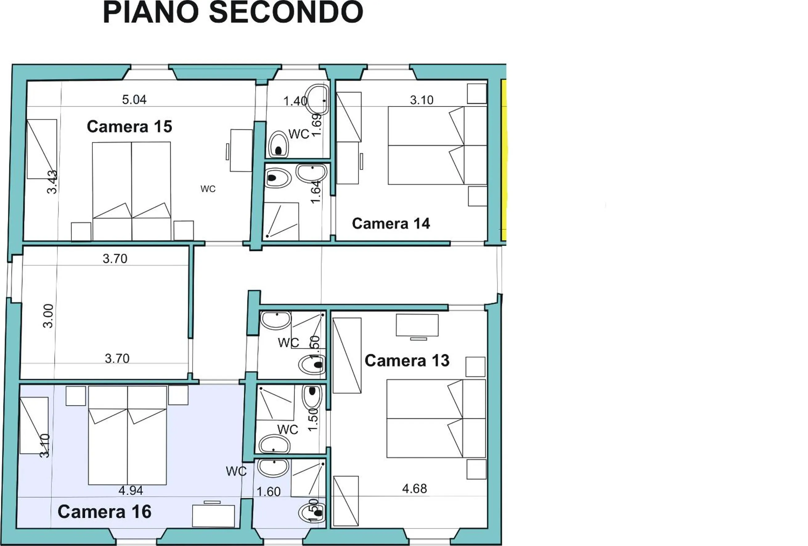 Floor plan in Residence Casprini da Omero