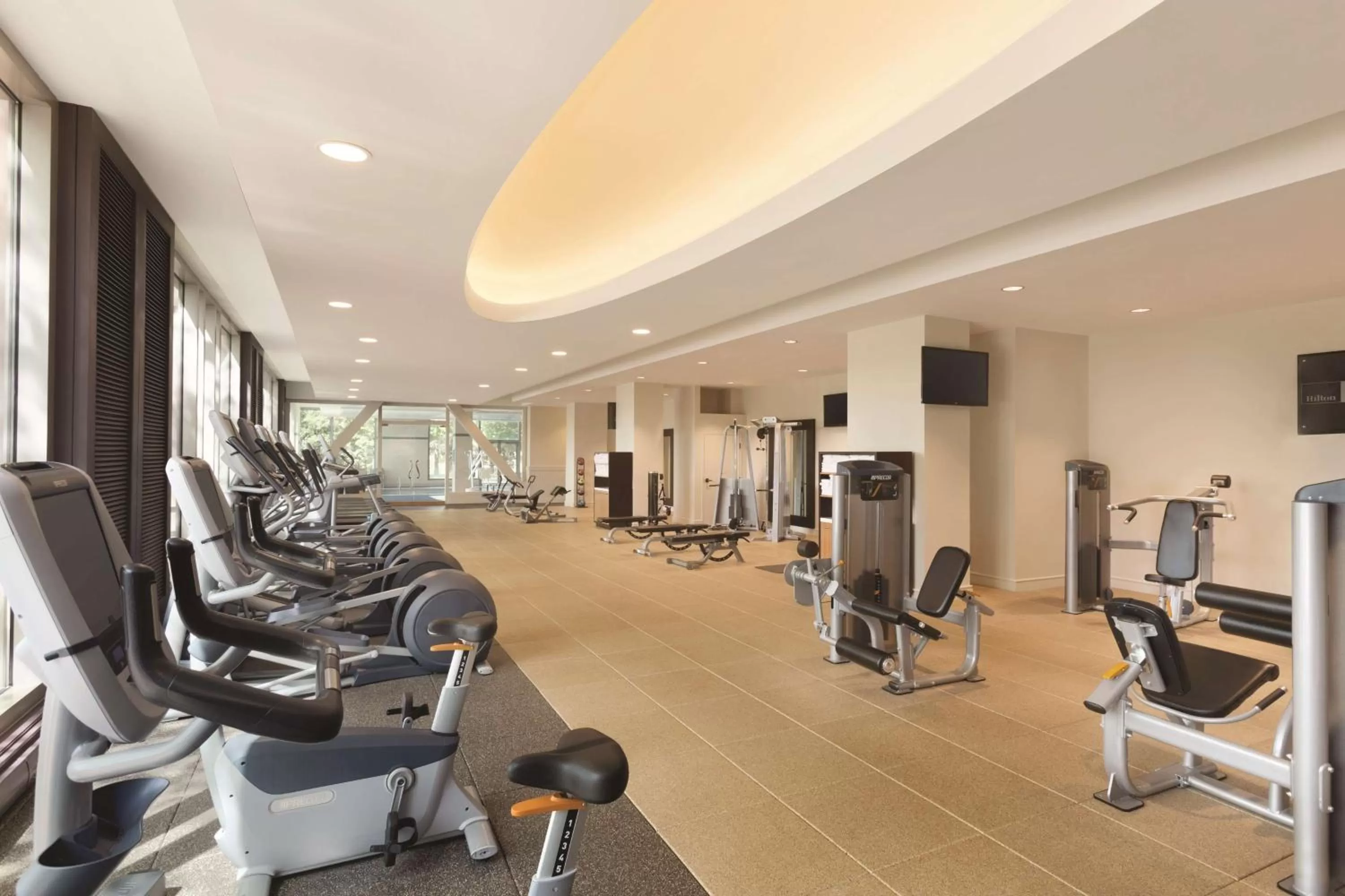 Fitness centre/facilities in Hilton Boston Logan Airport
