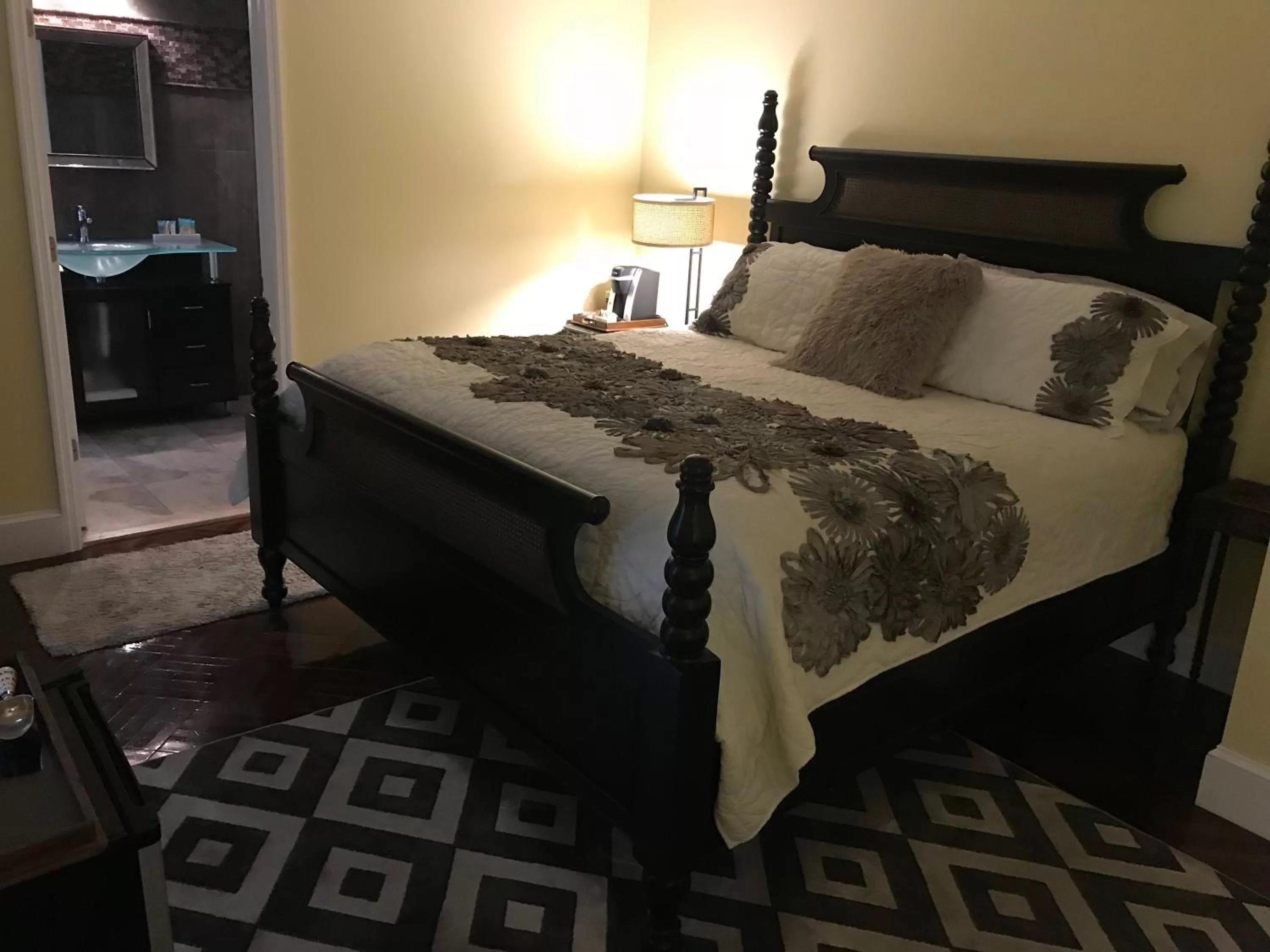 Bed in Elaine's Cape May Boutique Hotel