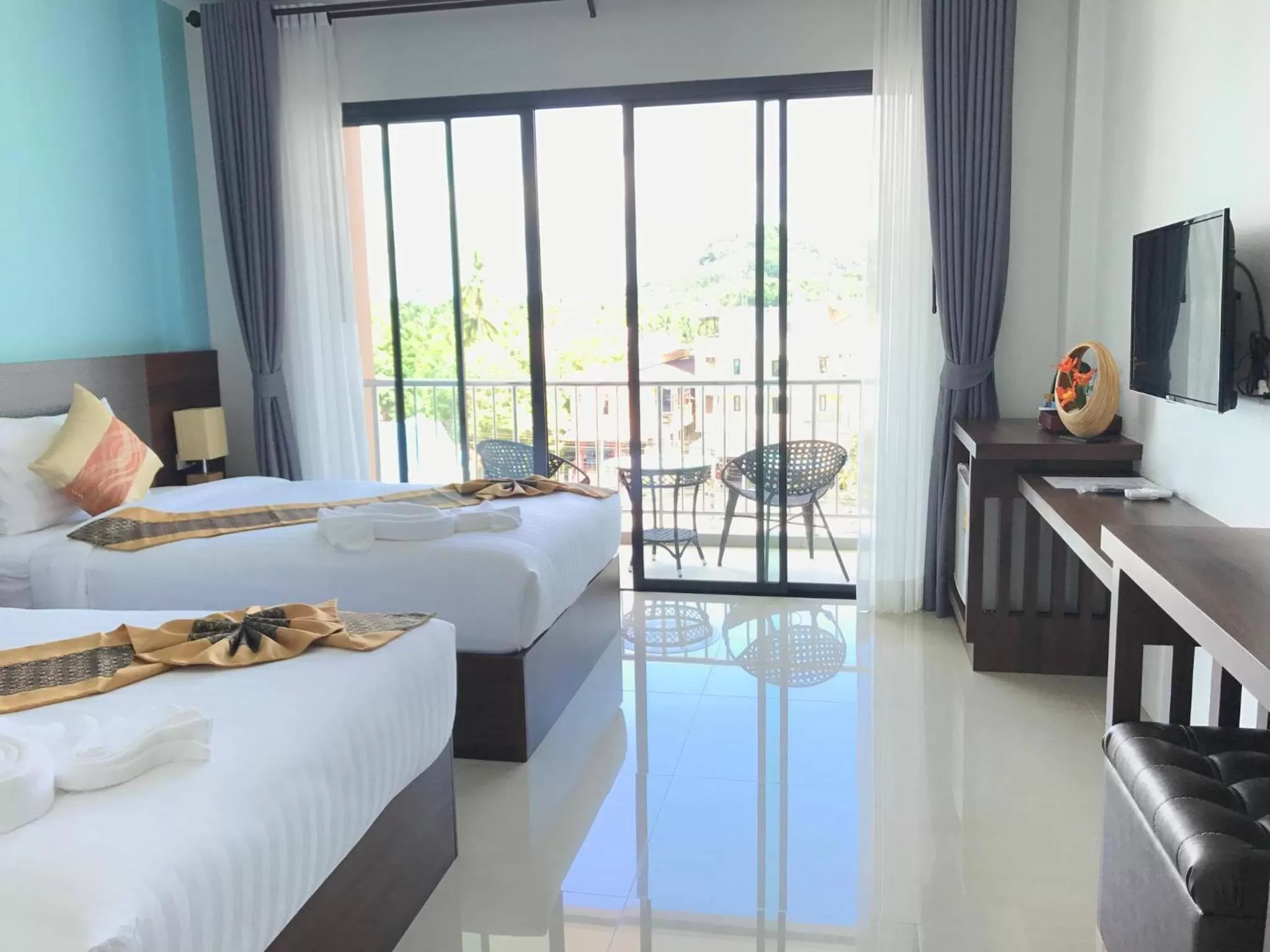 Bed in Aonang Sea Valley Resort