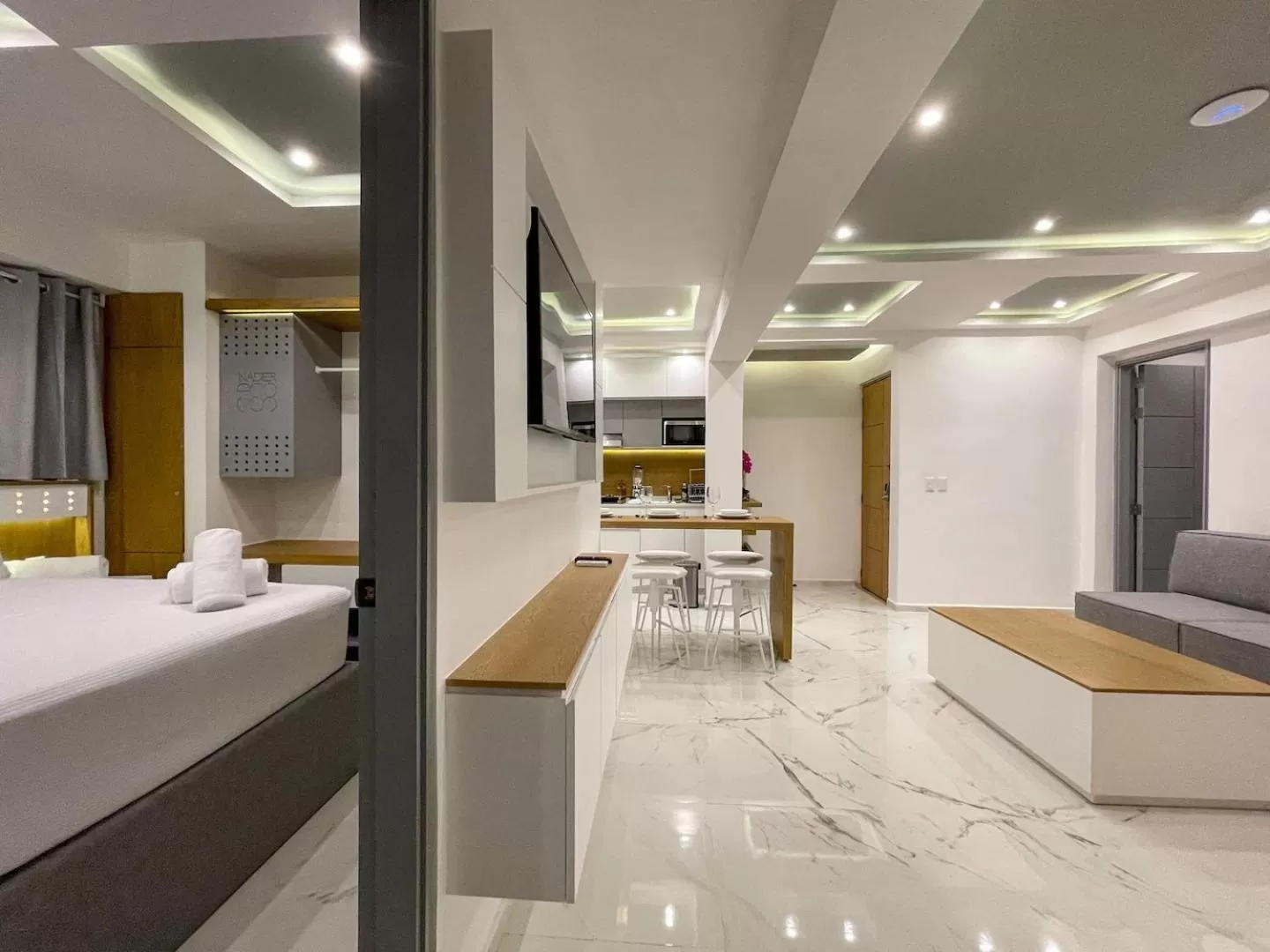 Living room in Apartamentos