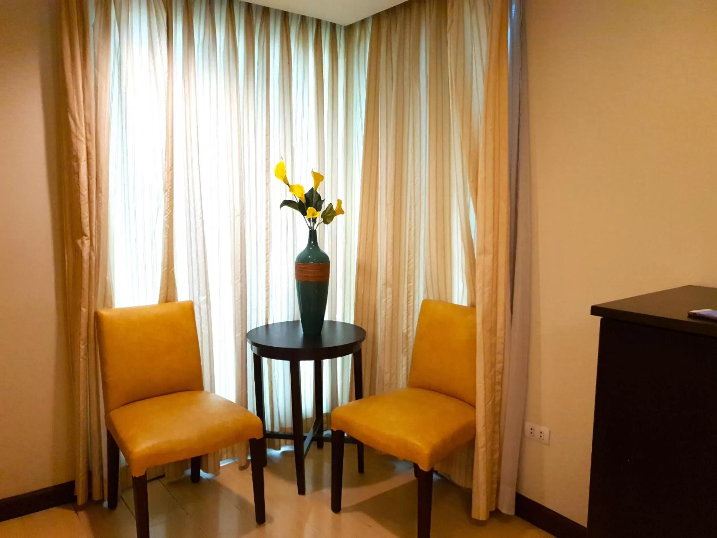 Seating area in Festive Hotel Makati