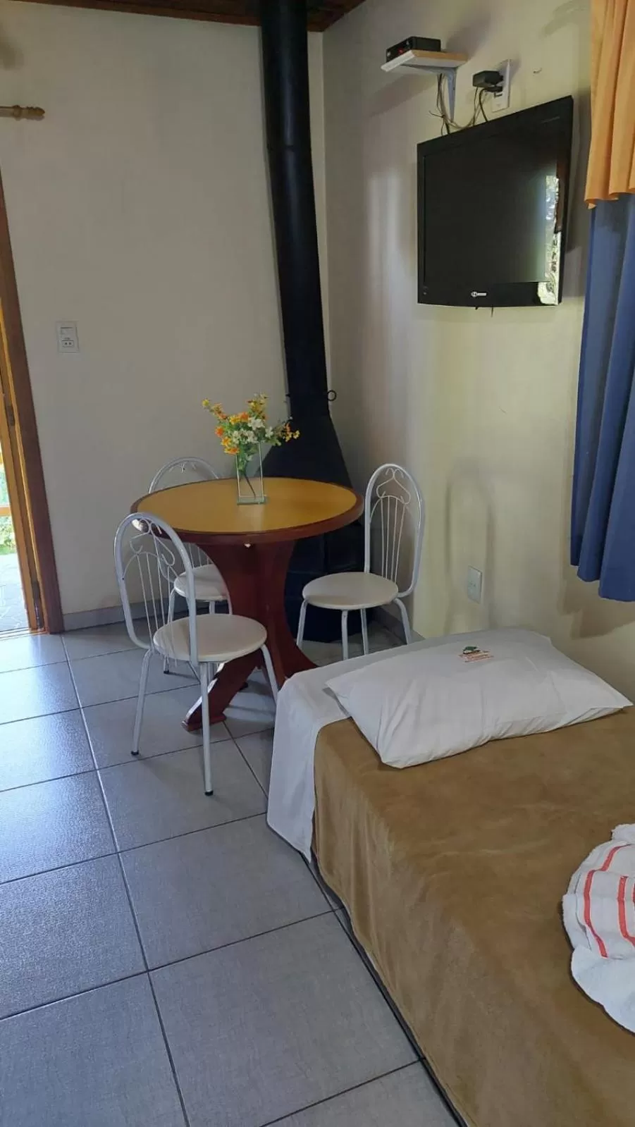 Bed in Pousada da Chacara