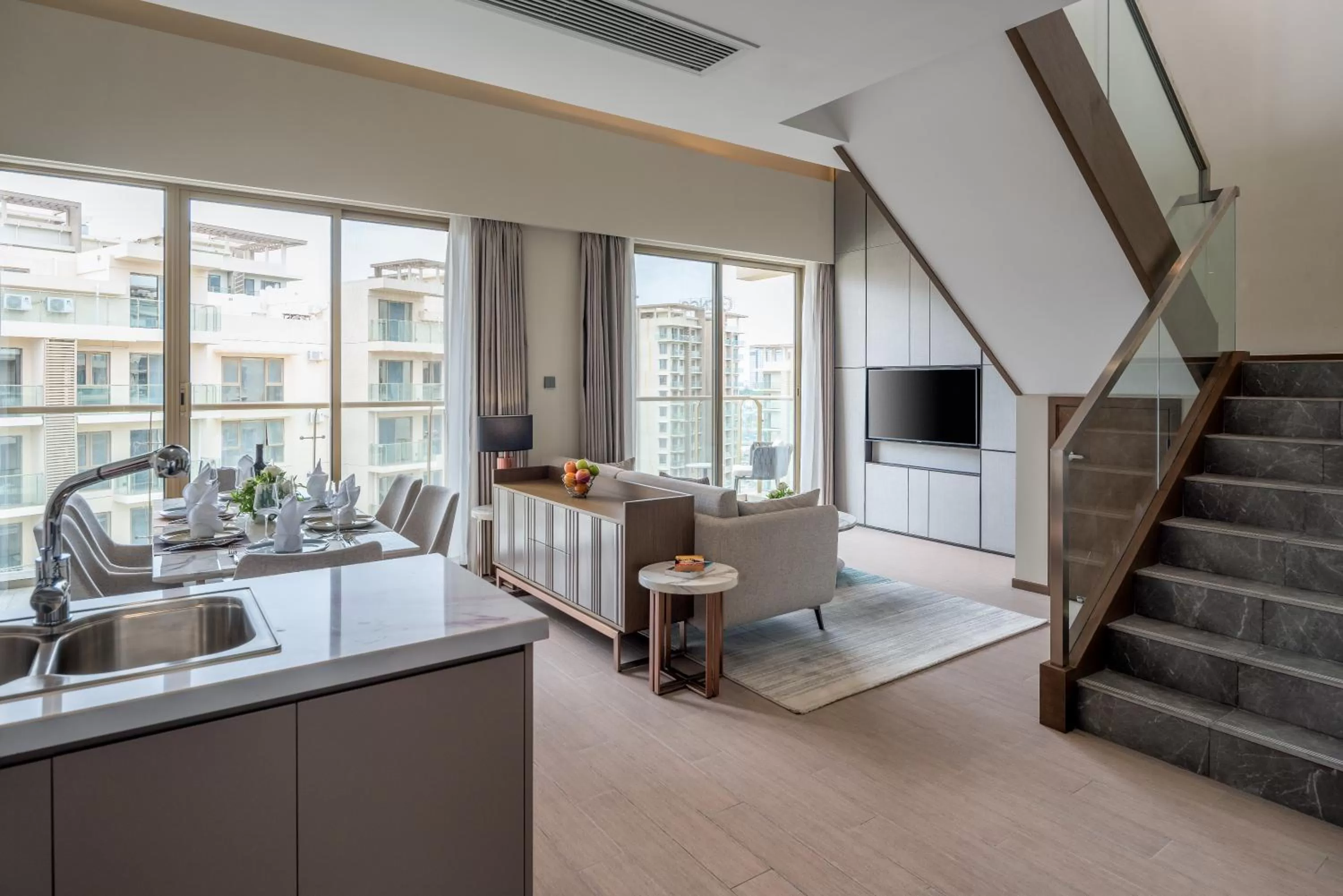 Communal lounge/ TV room in Oakwood Premier Phnom Penh