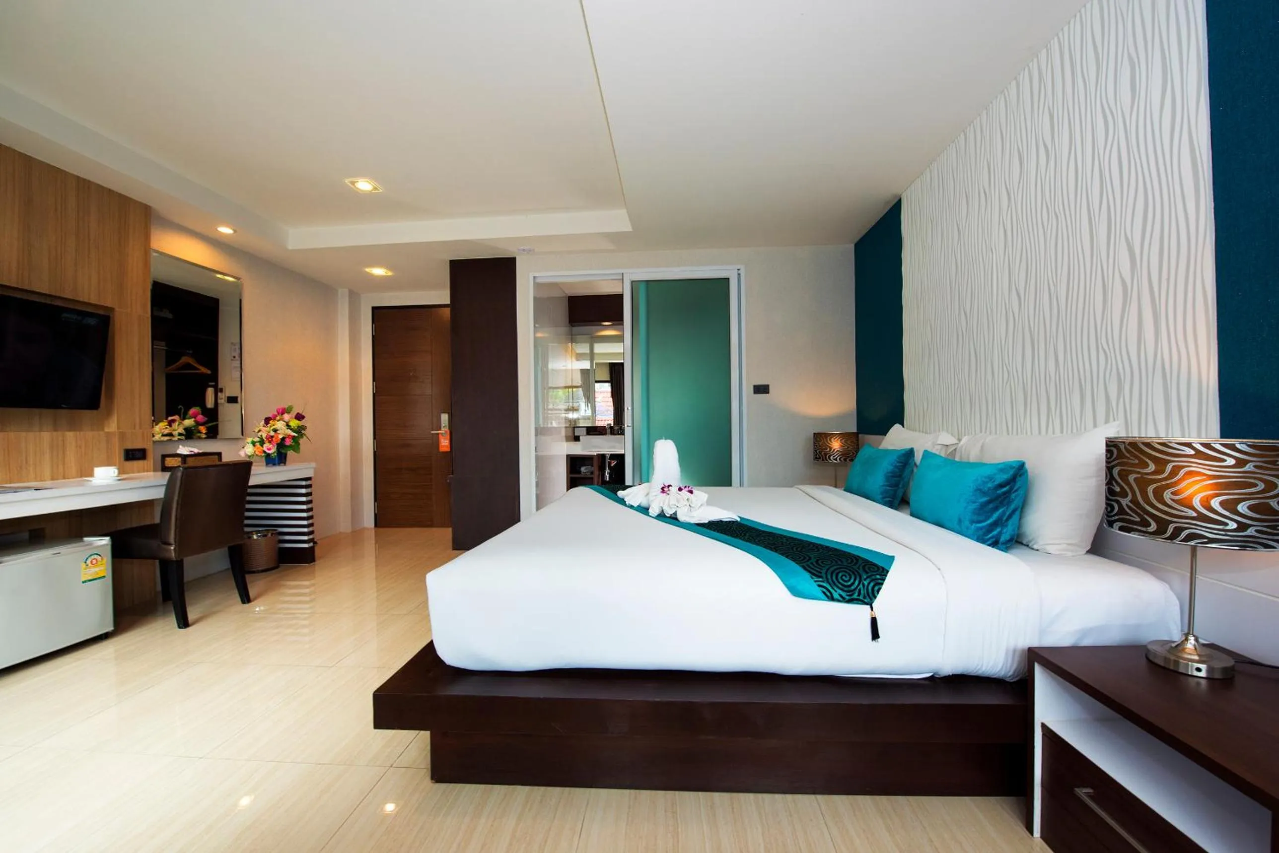 Bed in The Nice Krabi Hotel