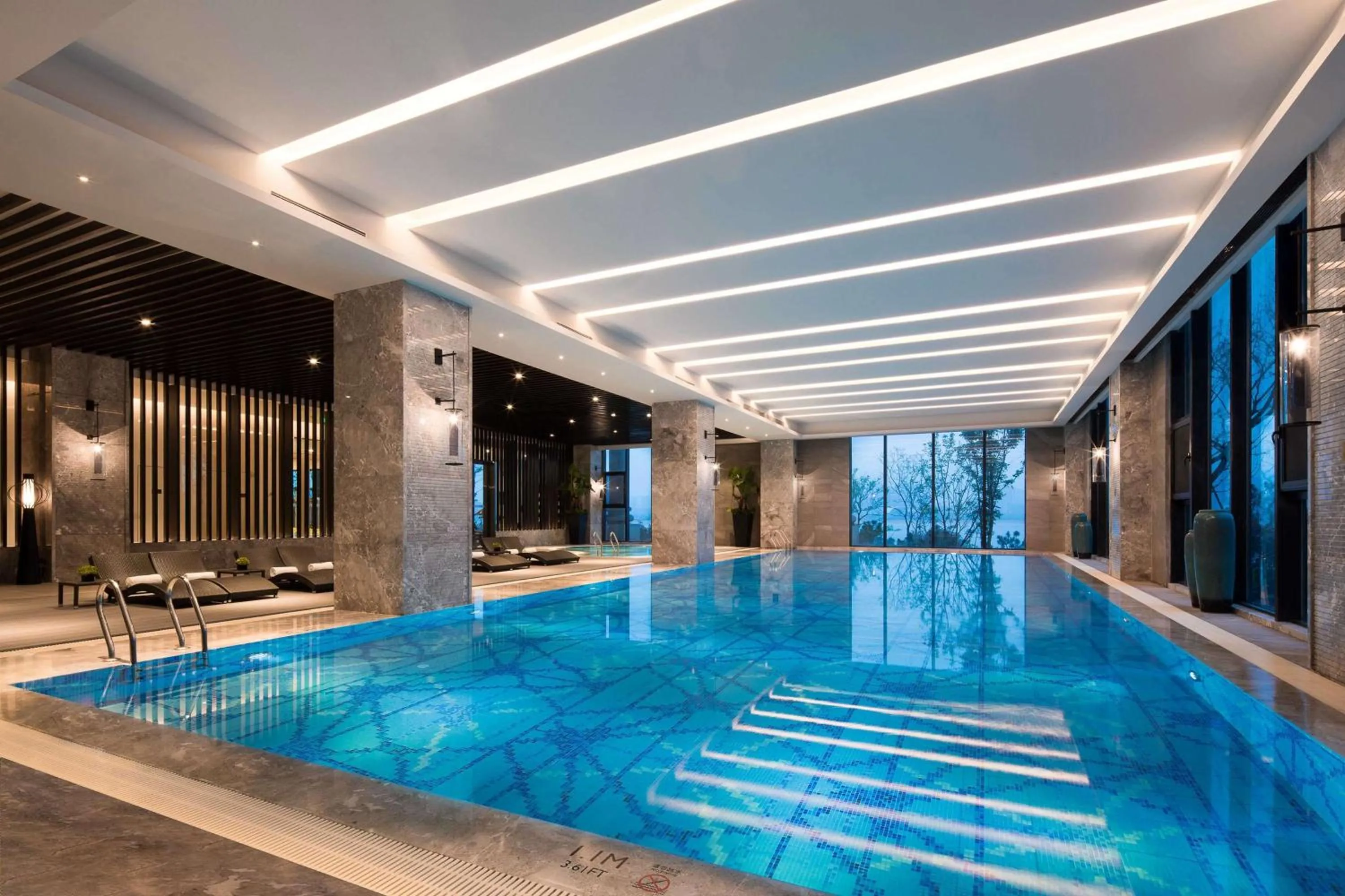 Pool view in Doubletree By Hilton Qingdao Oriental Movie Metropolis