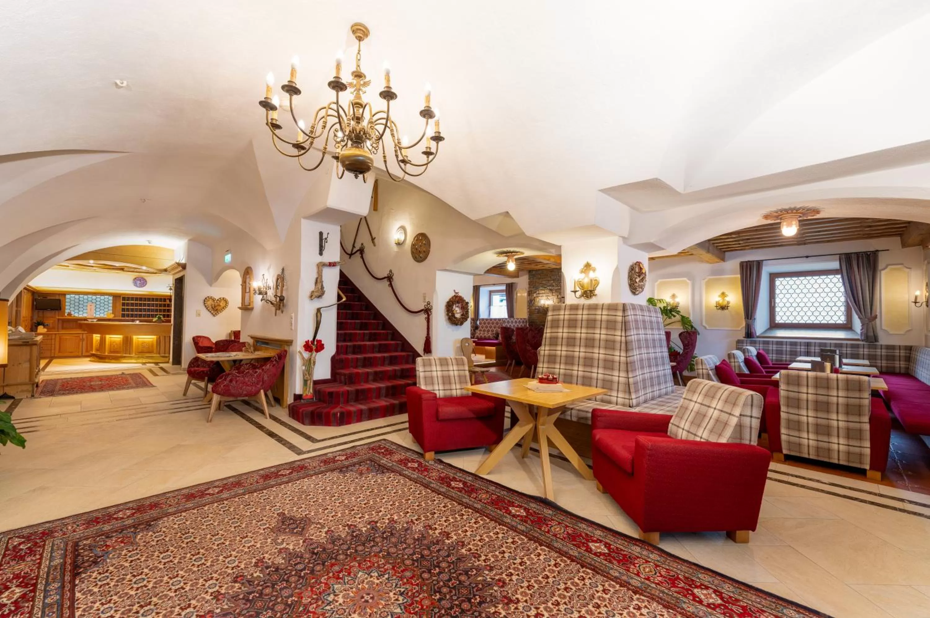 Lobby or reception in Hotel Schwarzer Adler