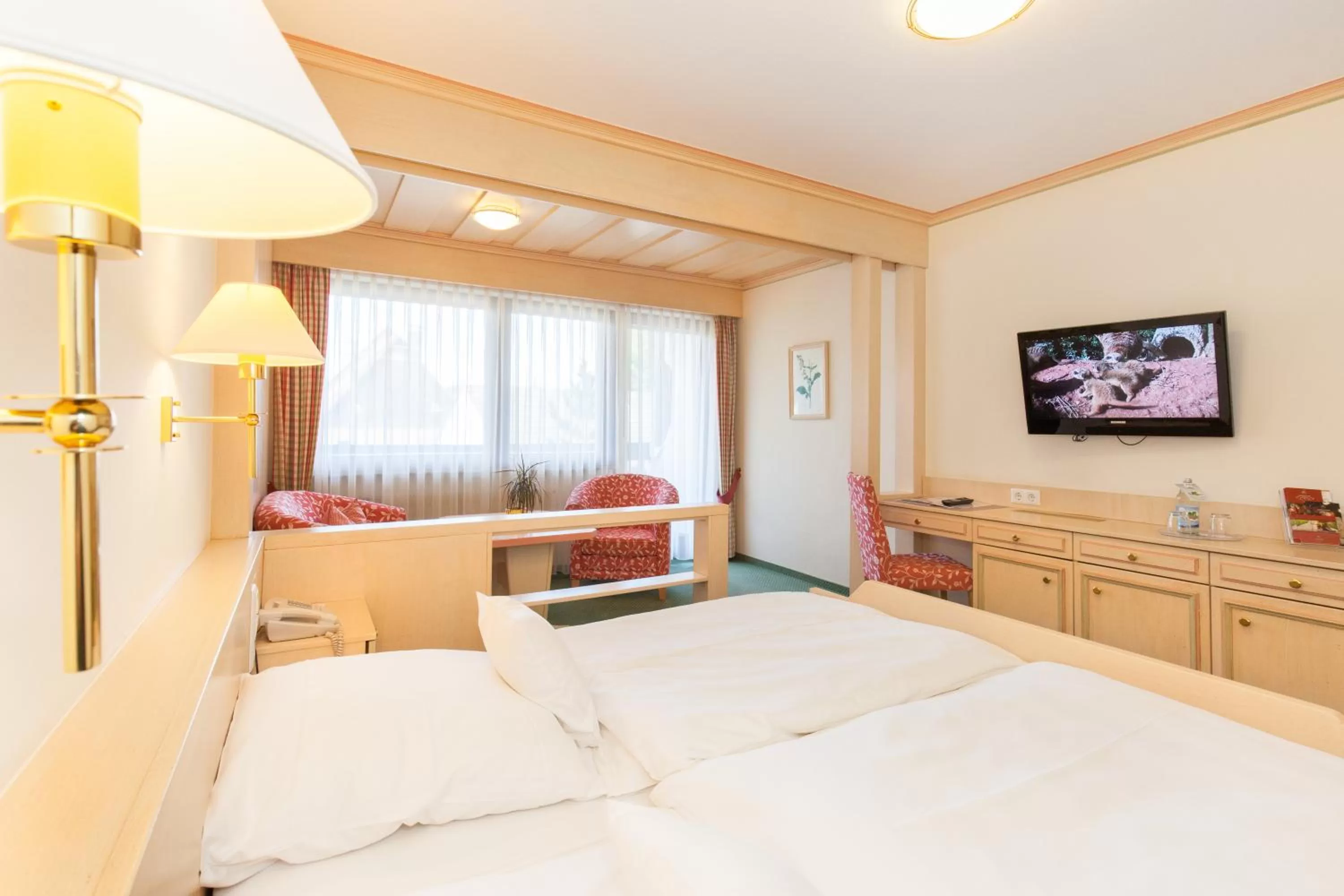 Photo of the whole room, Bed in Landgasthof Hotel Hirsch