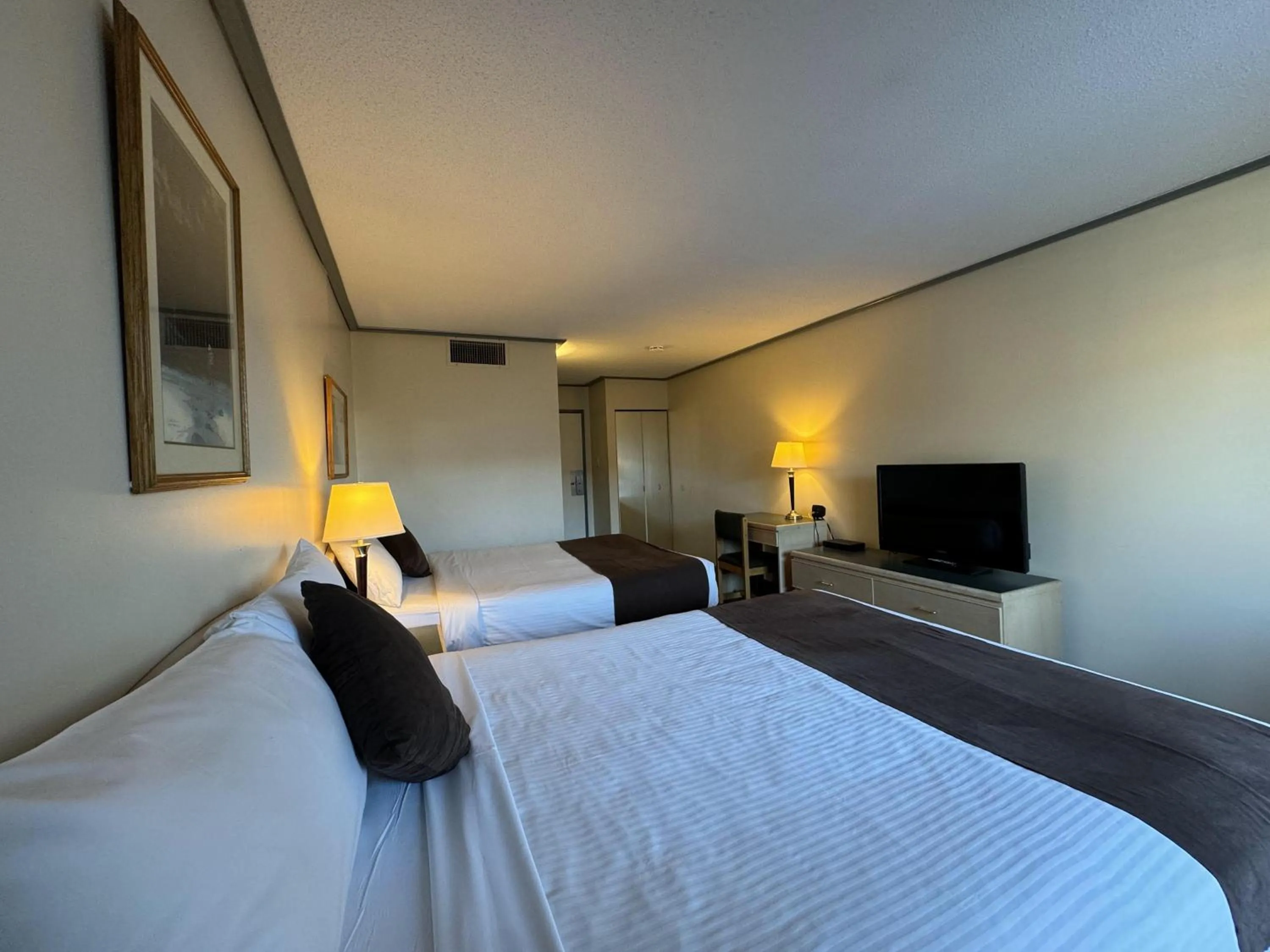 TV and multimedia, Bed in Divya Sutra Plaza and Conference Centre, Vernon, BC