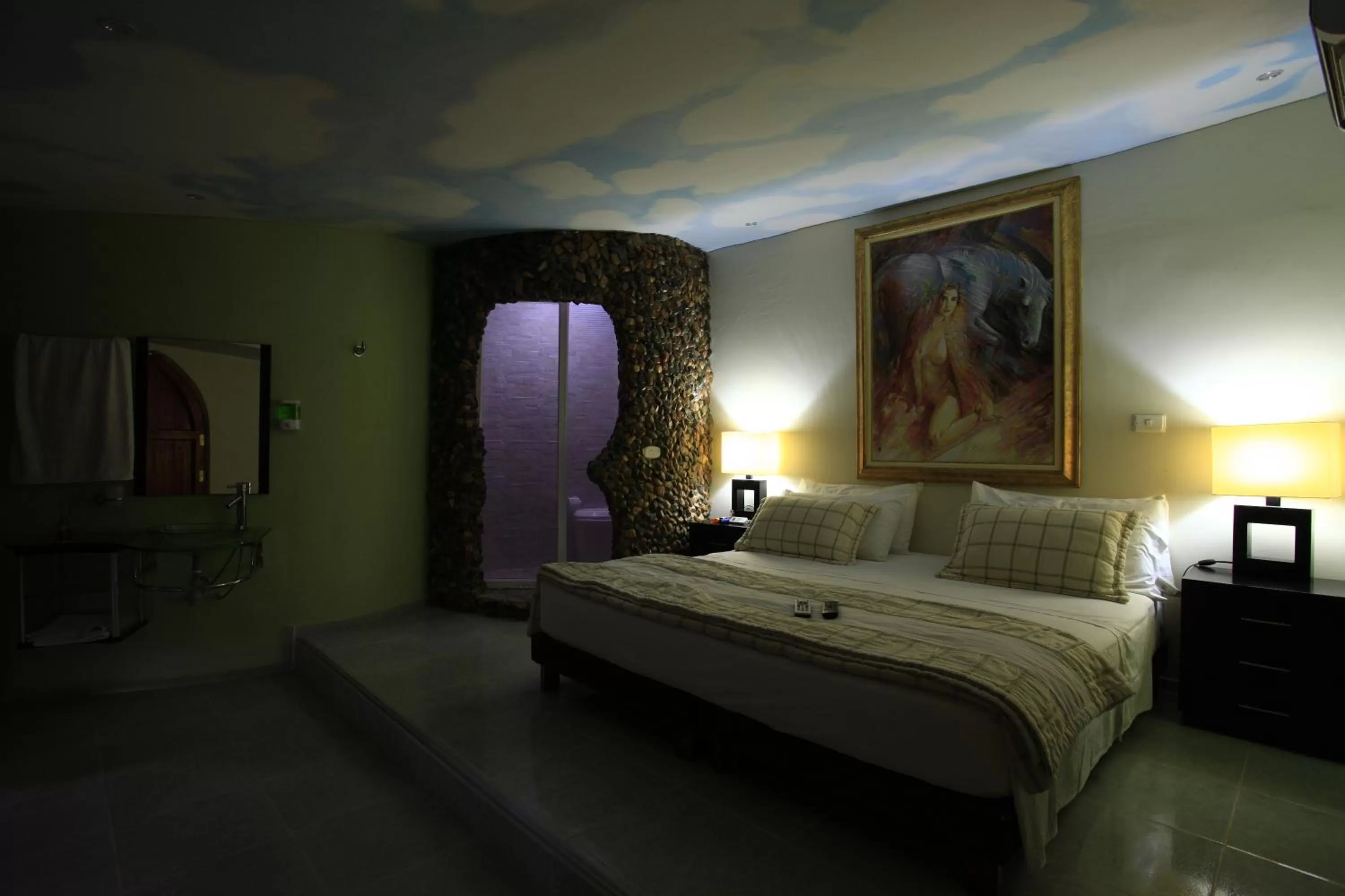 Bed in Eco-Hotel Villa Elina