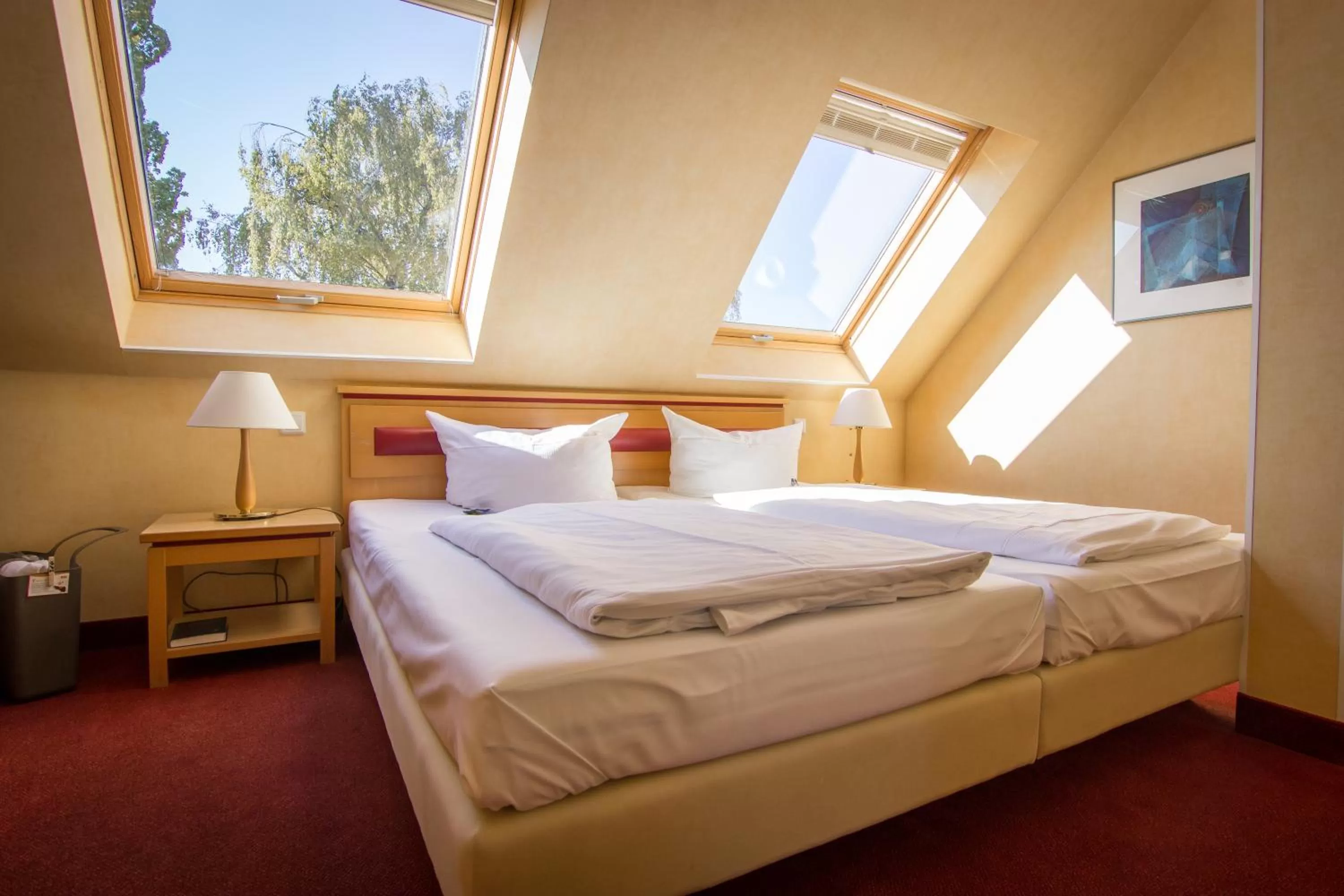 Photo of the whole room, Bed in Seehotel Adler