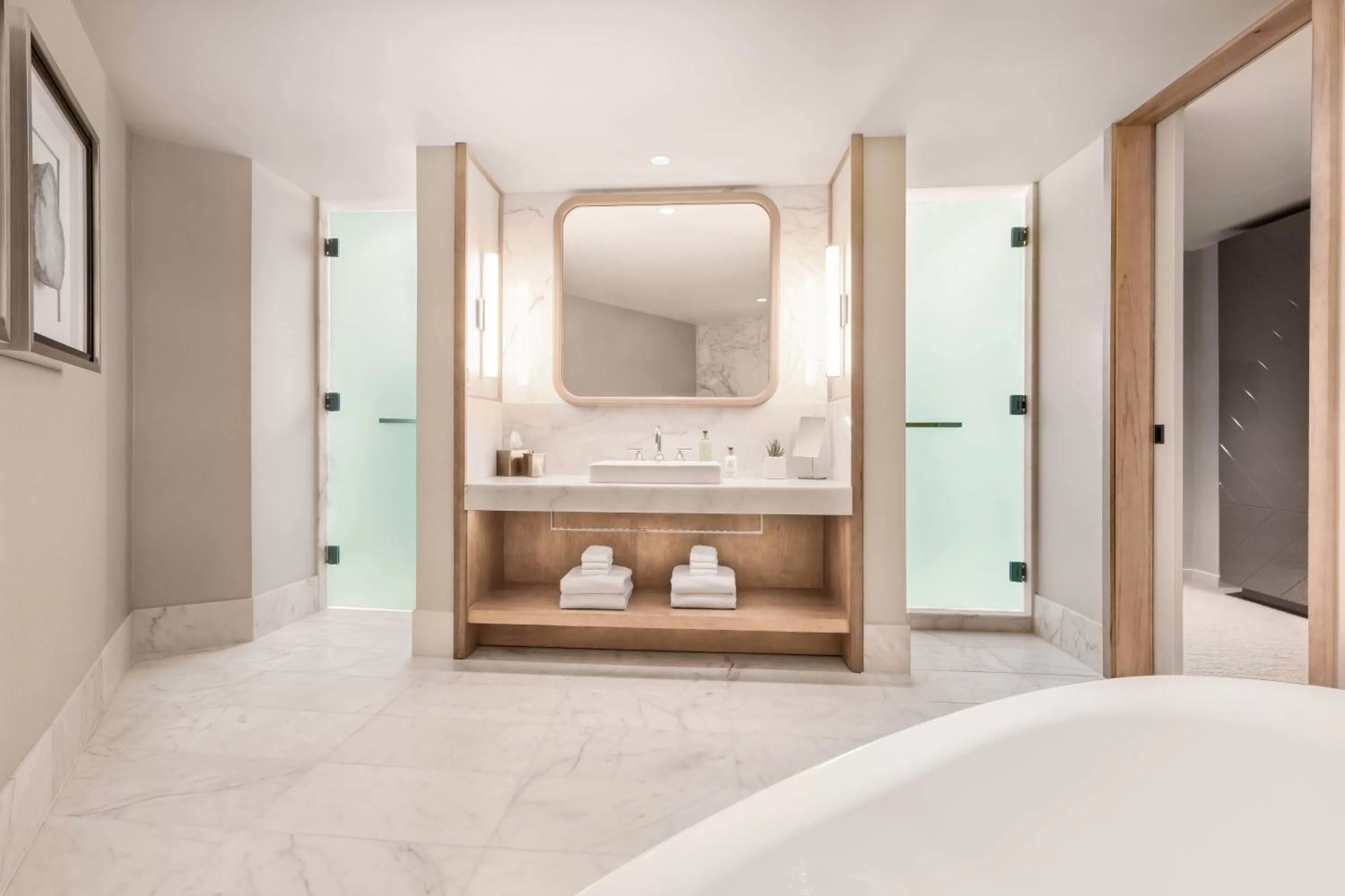 Bathroom, Bed in JW Marriott Parq Vancouver