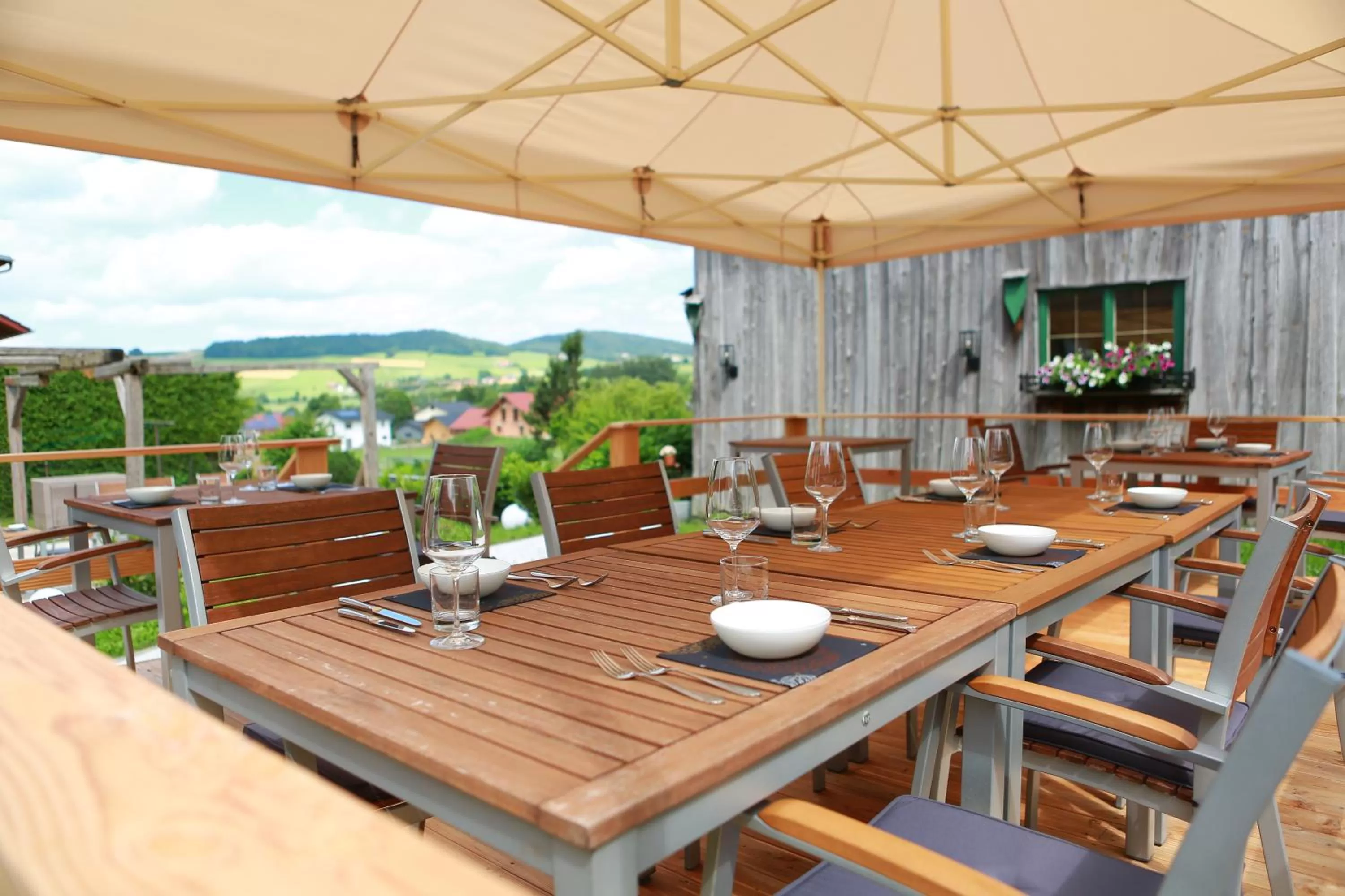 Patio in Genusshotel Hohenbogen