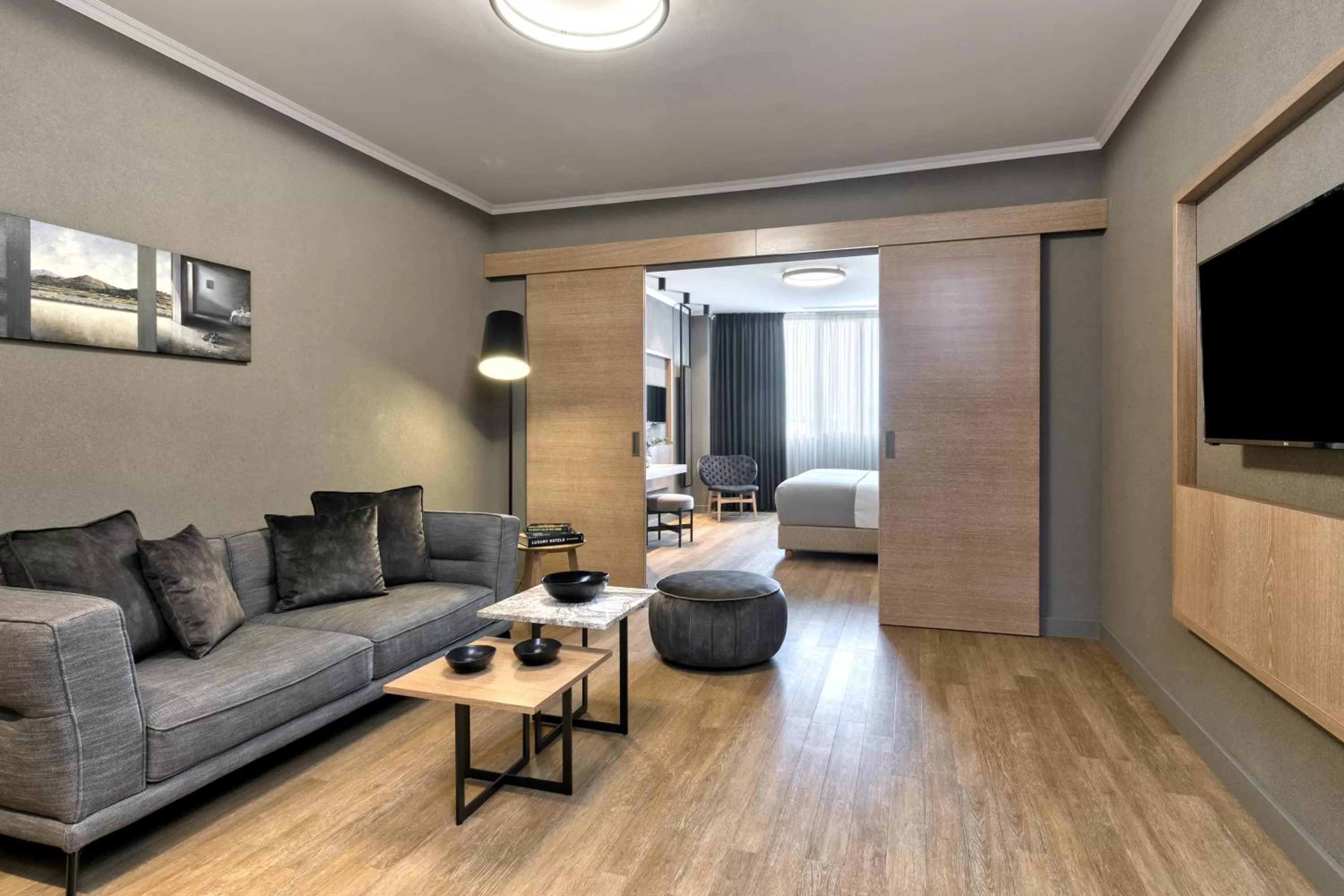 Bed in Porto Palace Hotel Thessaloniki