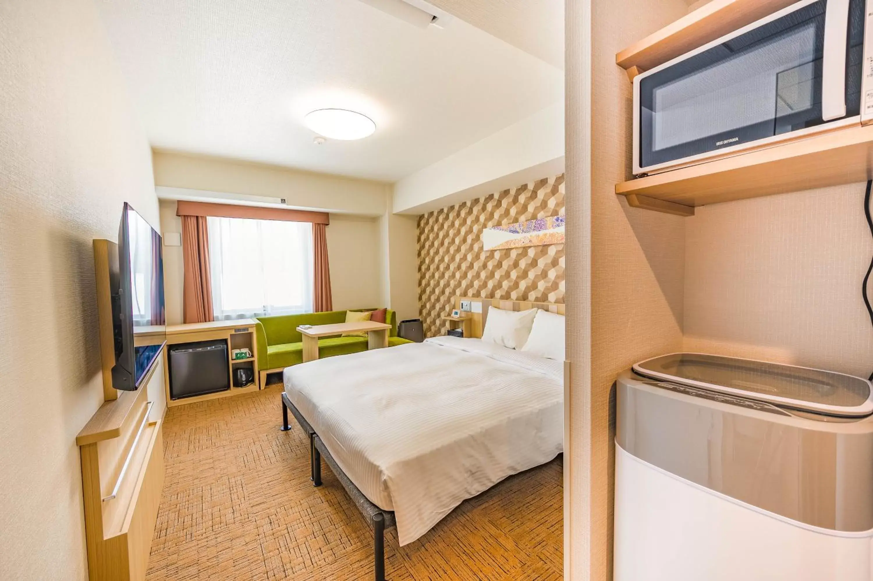 Deluxe Double Room with Microwave and Washing machine - single occupancy in Tabino Hotel lit Matsumoto Milky white Onsen Deluxe Double Room with Microwave and Washing machine - single occupancy in Tabino Hotel lit Matsumoto Milky white Onsen