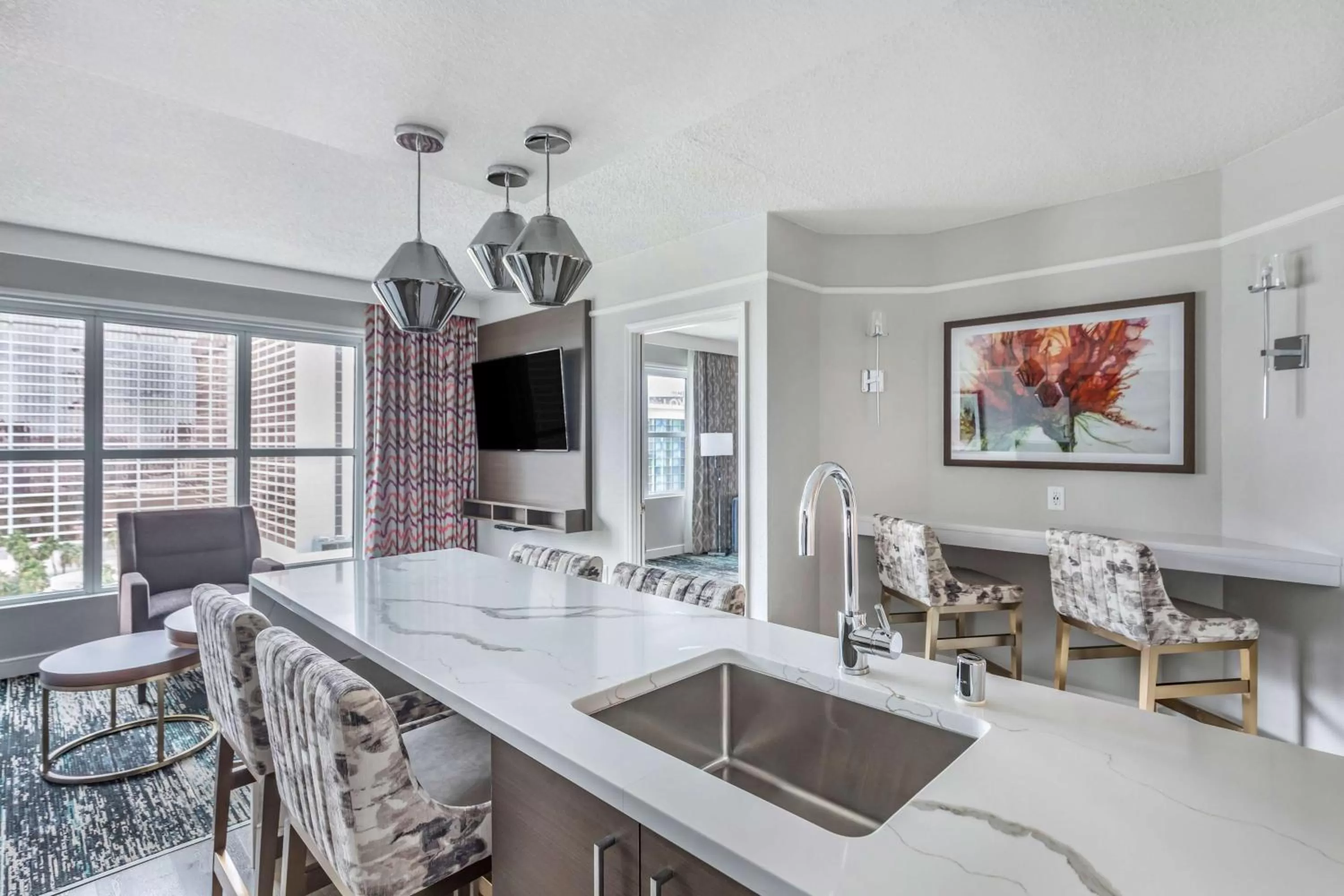 Living room in Hilton Grand Vacations Club Flamingo Las Vegas