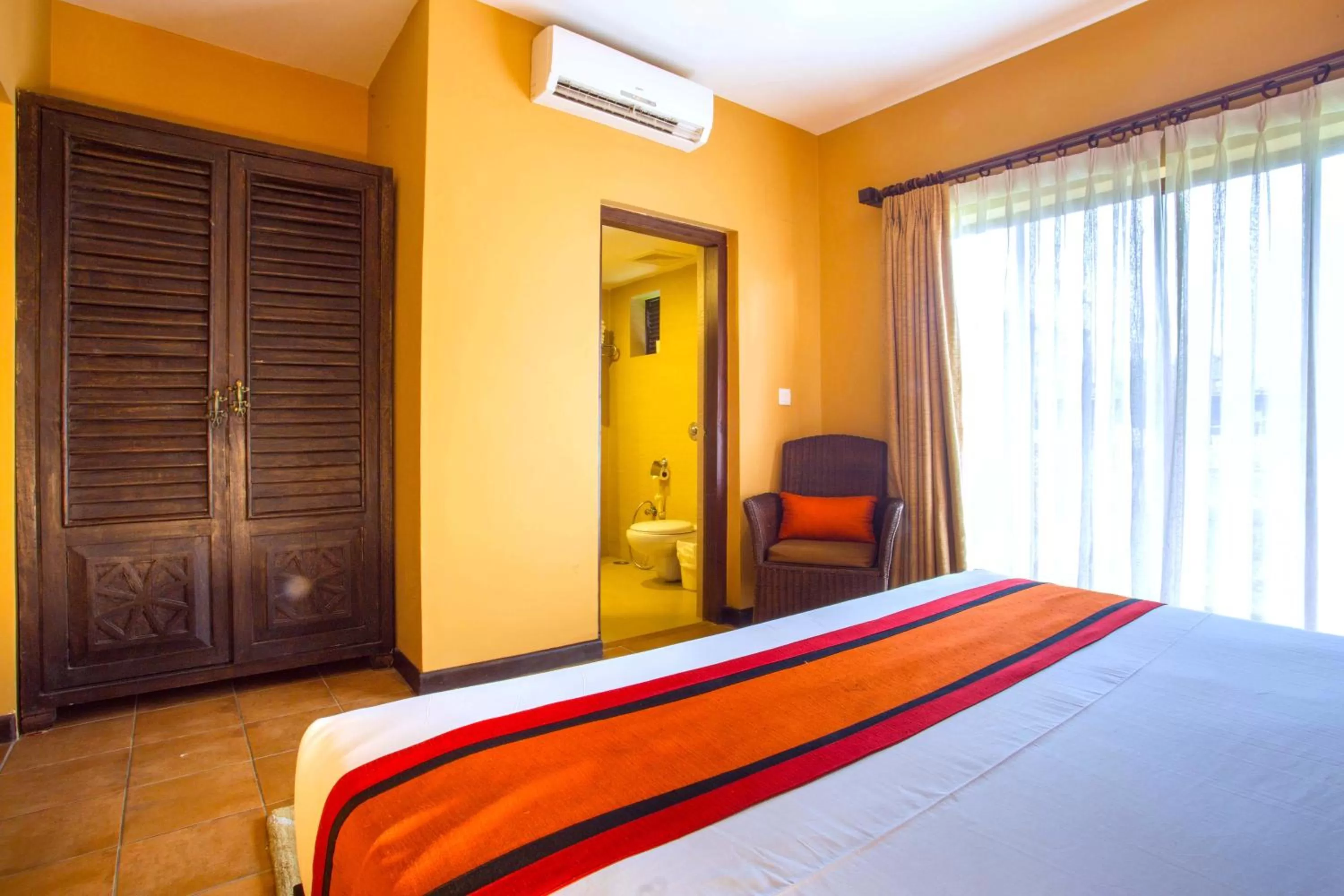 Decorative detail, Bed in Temple Tree Resort & Spa, Pokhara