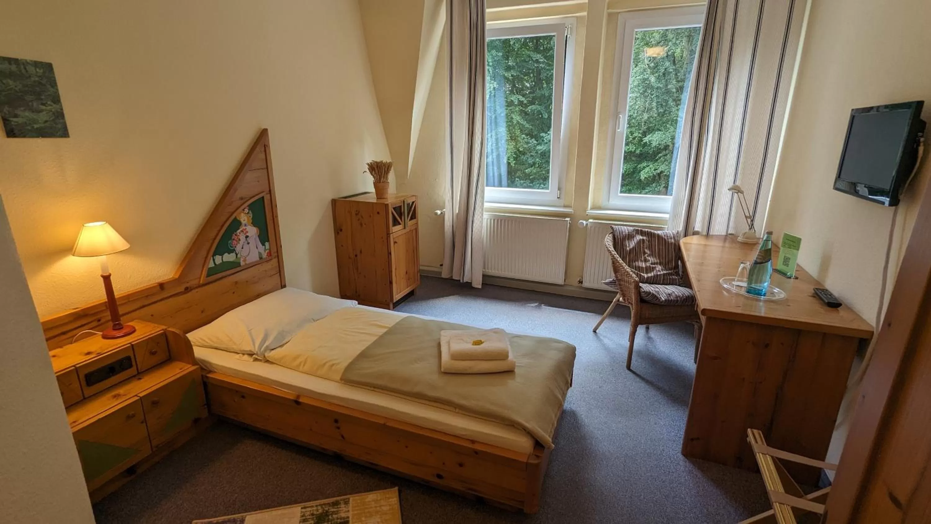 Bed in Naturhotel Forsthaus