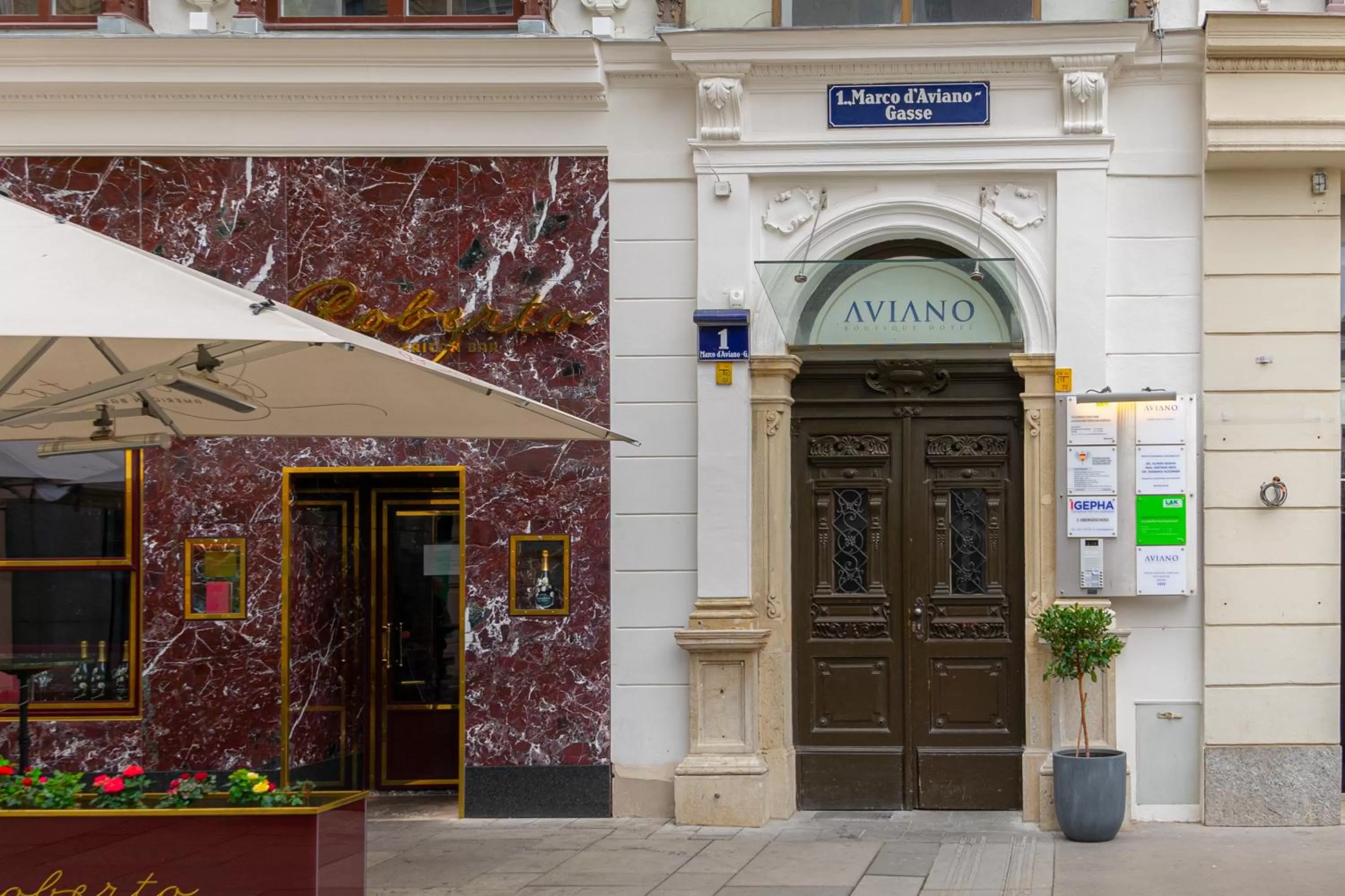 Facade/entrance in Aviano Boutique Hotel