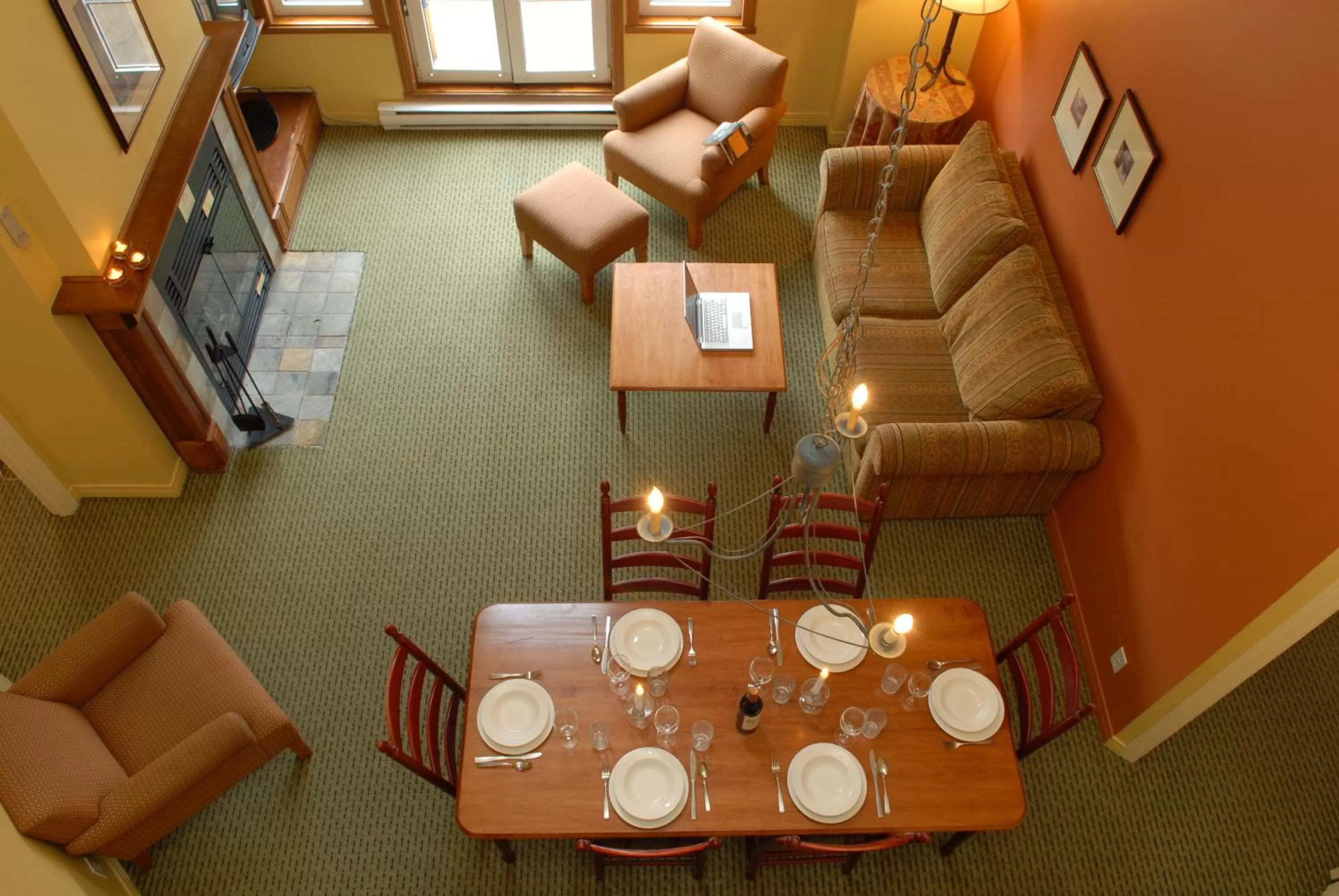 Living room, Seating Area in Place Saint Bernard Mont Tremblant