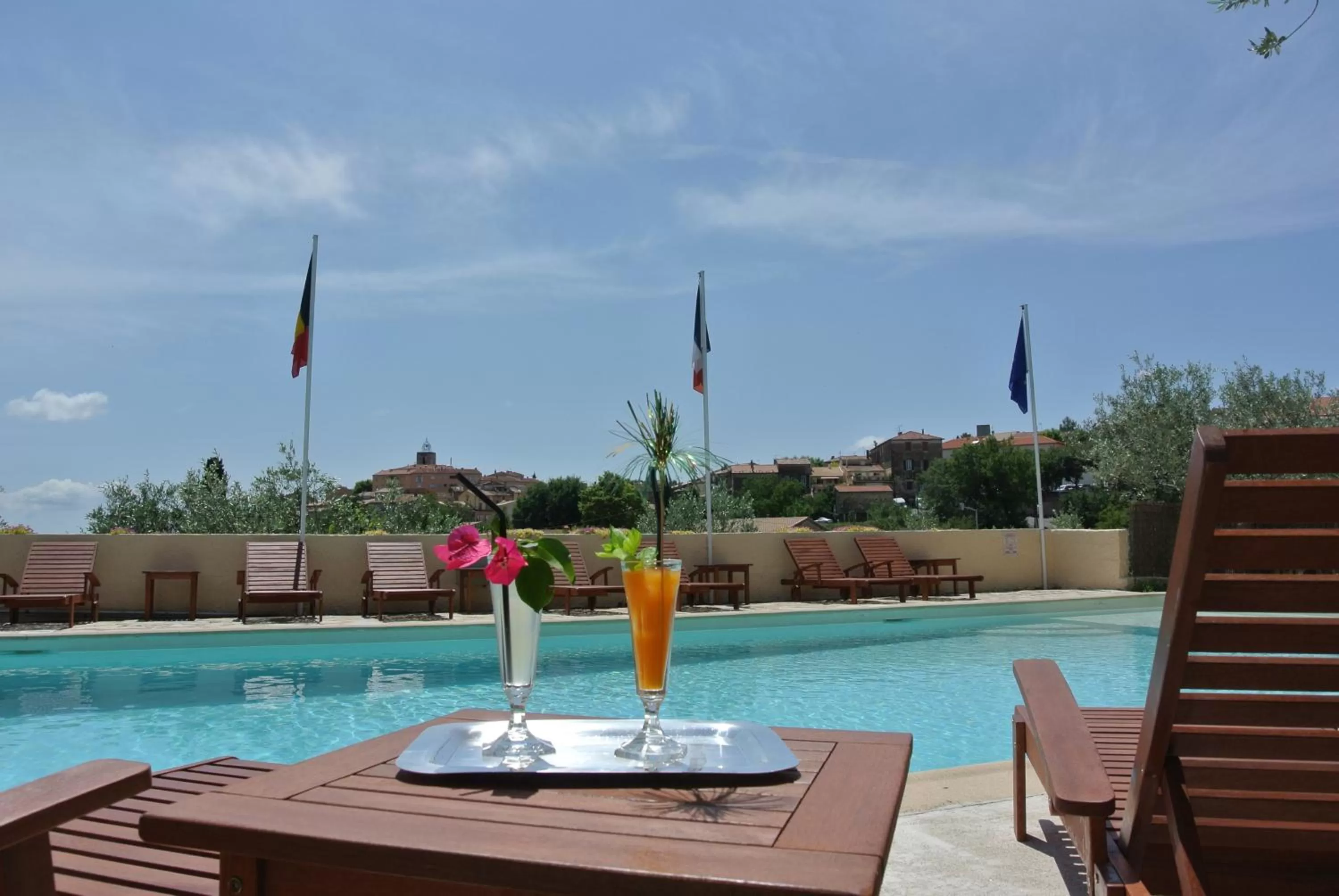 Pool view in La Vieille Bastide