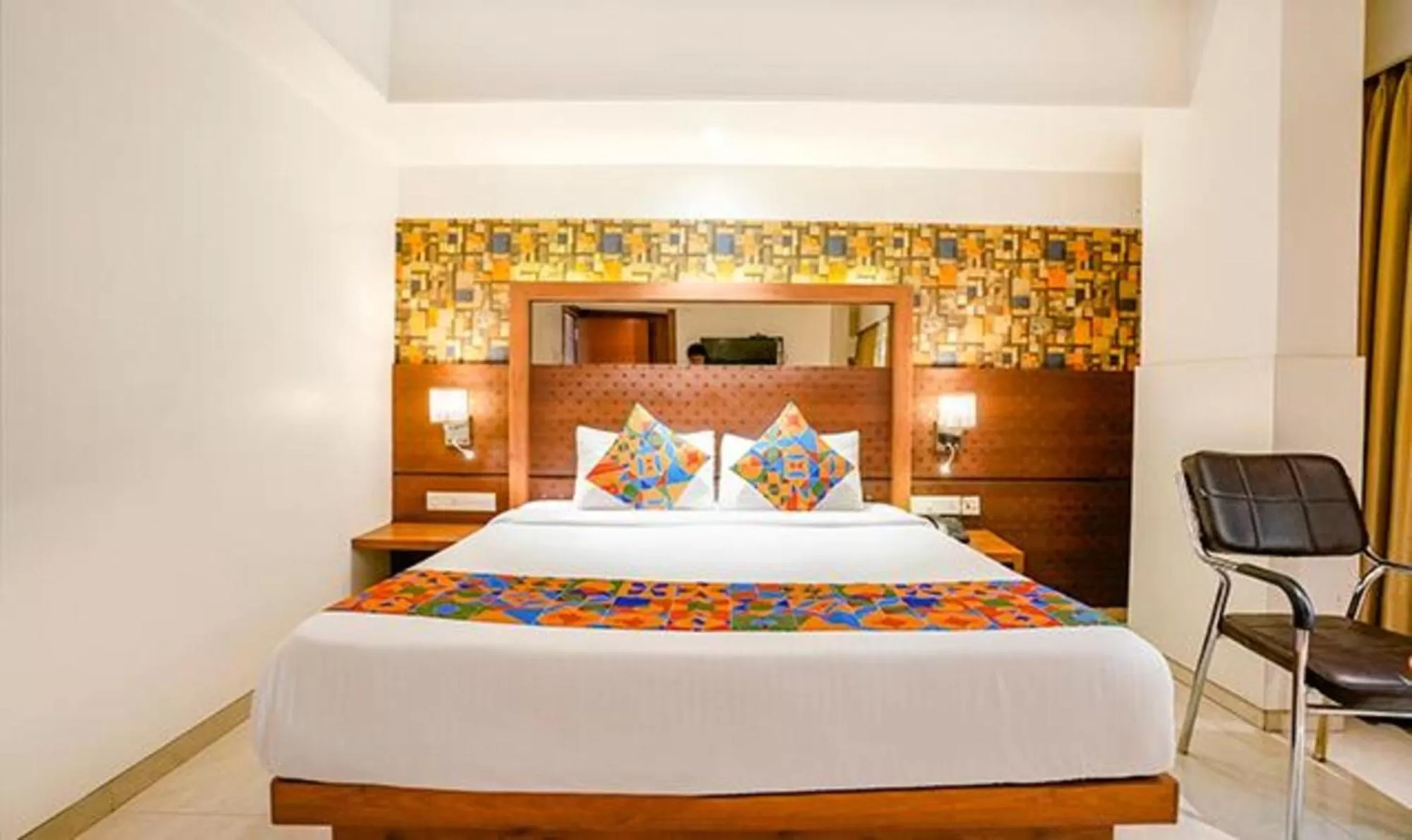 Bed in SriKrishna Paradise Hotel Thane Navi Mumbai