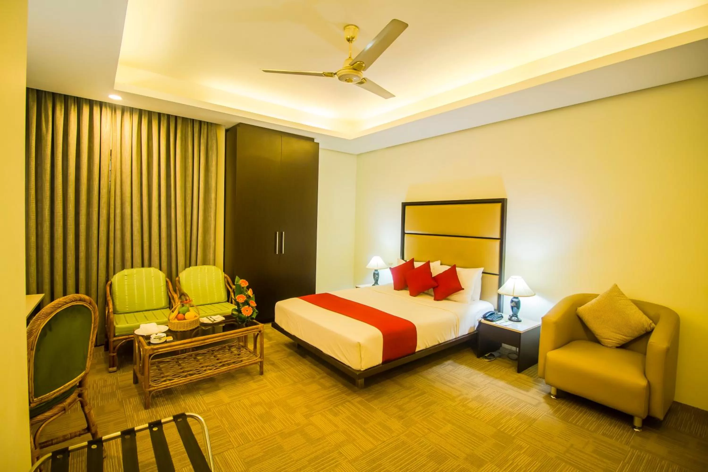 Living room, Bed in Asia Pacific Hotel