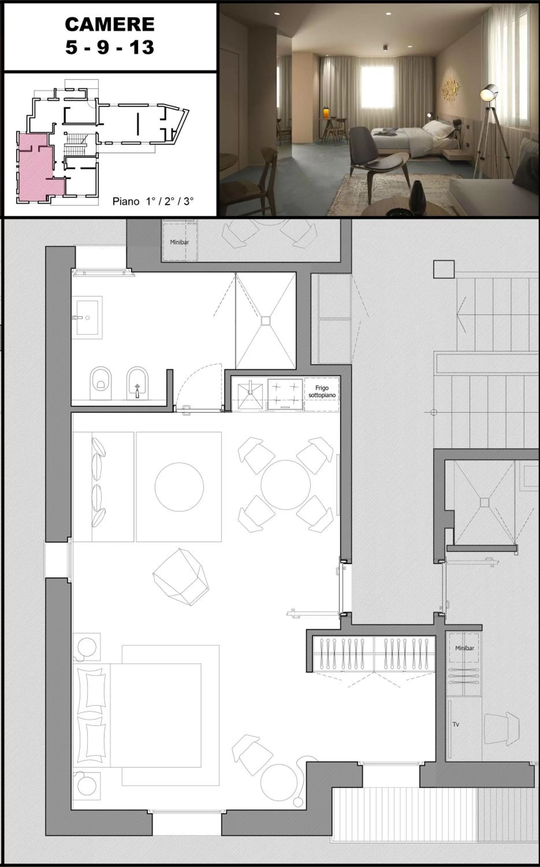 Floor plan in Amare Suite & Apartments