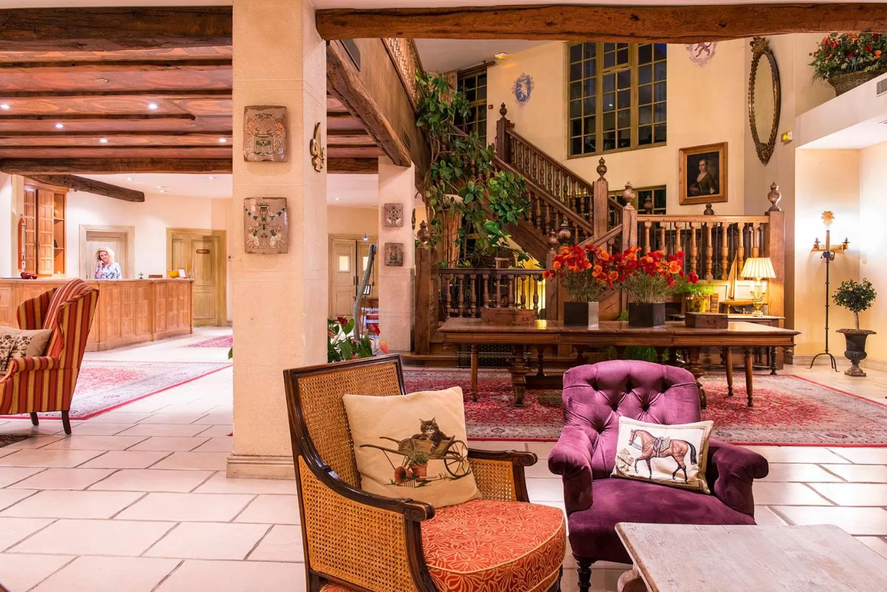 Lobby or reception in Le Manoir de Gressy