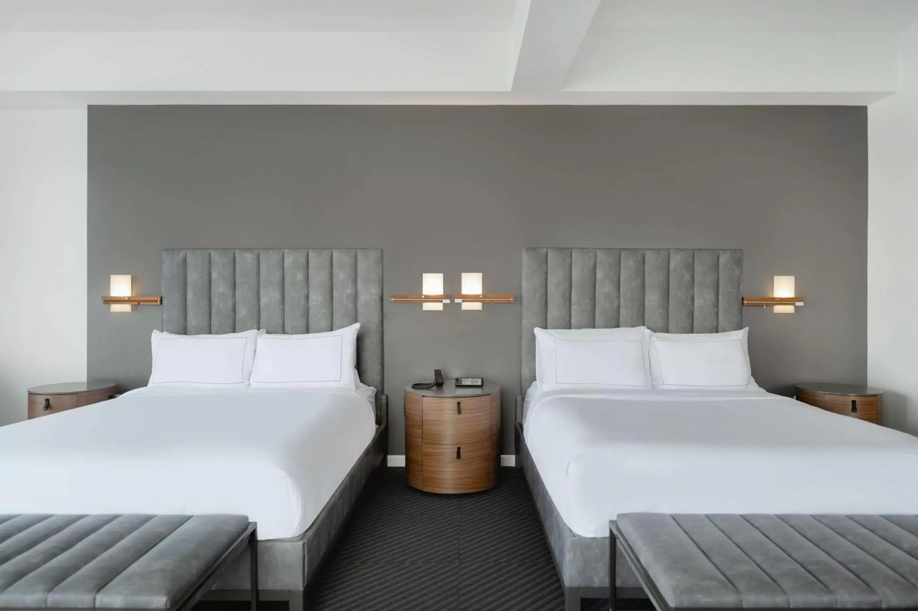 Queen Room with Two Queen Beds and Roll-In Shower - Mobility Accessible in Hotel Chauncey Iowa City, Tapestry Collection by Hilton Queen Room with Two Queen Beds and Roll-In Shower - Mobility Accessible in Hotel Chauncey Iowa City, Tapestry Collection by Hilton