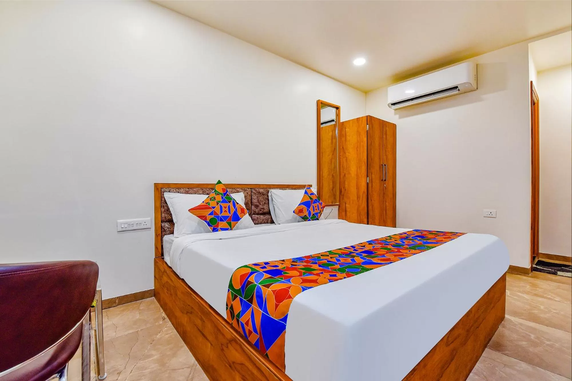 Bed in FabHotel Prime Rudra