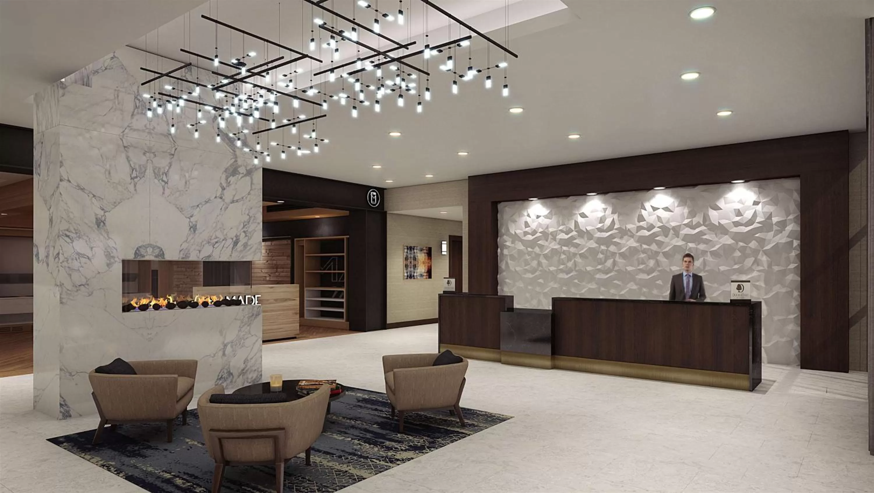 Lobby or reception in Doubletree By Hilton Lafayette East