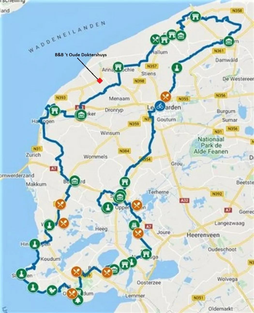 Bird's-eye View in B&B Het Oude Doktershuys