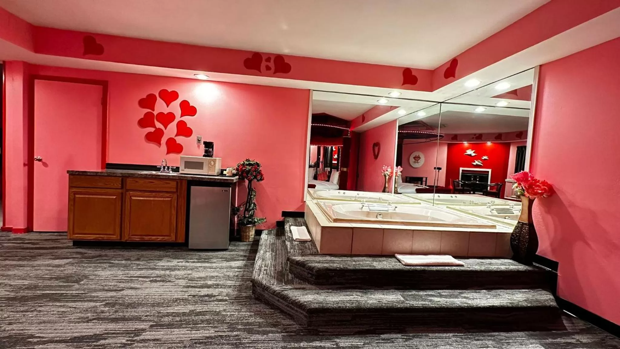 Hot Tub, Bed in Inn of the Dove - Romantic Luxury Suites with Jacuzzi & Seasonal Fireplace at Harrisburg-Hershey-Philadelphia, PA