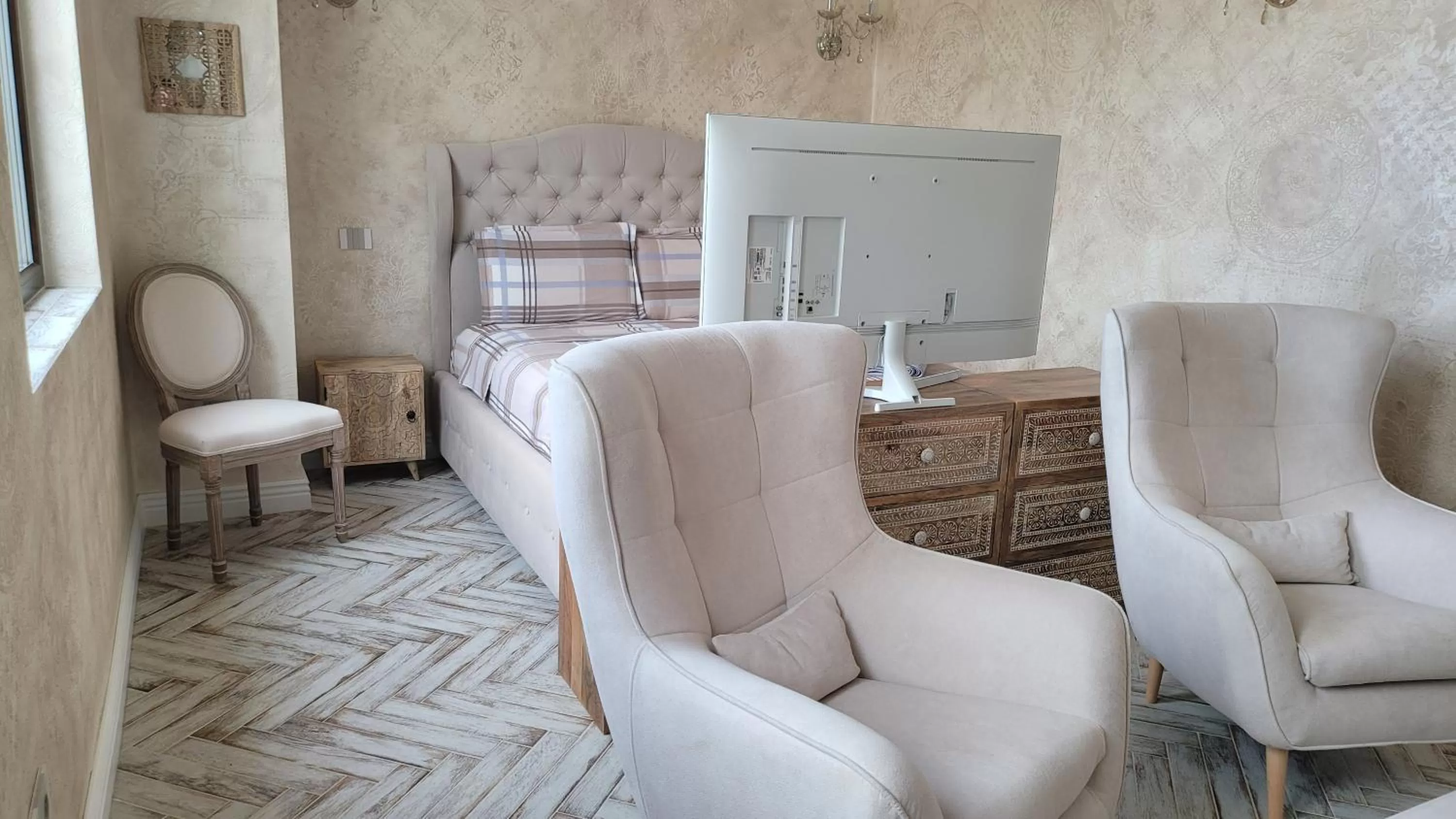 Seating area in Terrace Suites Iasi