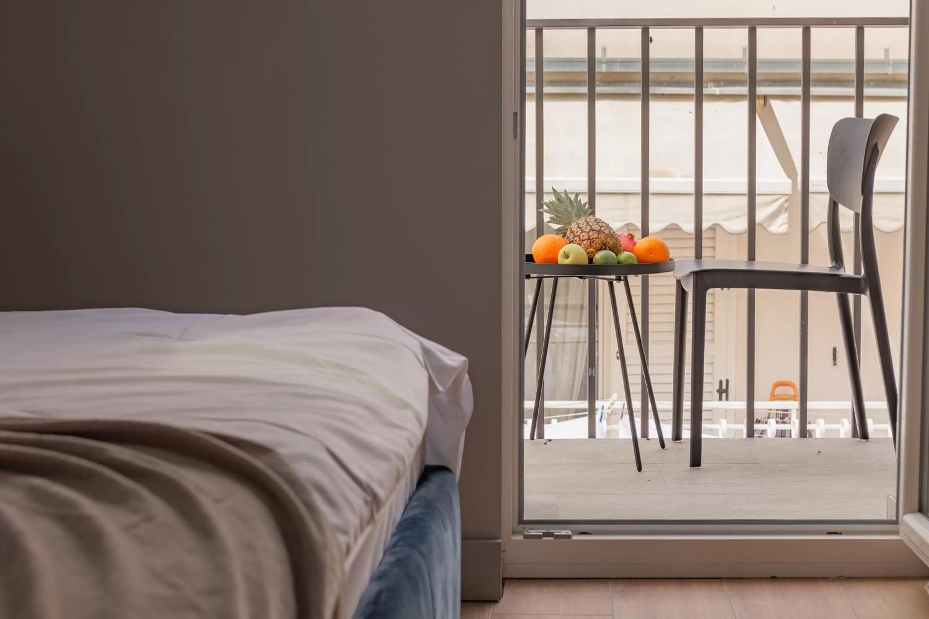 Balcony/Terrace, Bed in Heritage Rooms Split Olympic Dream