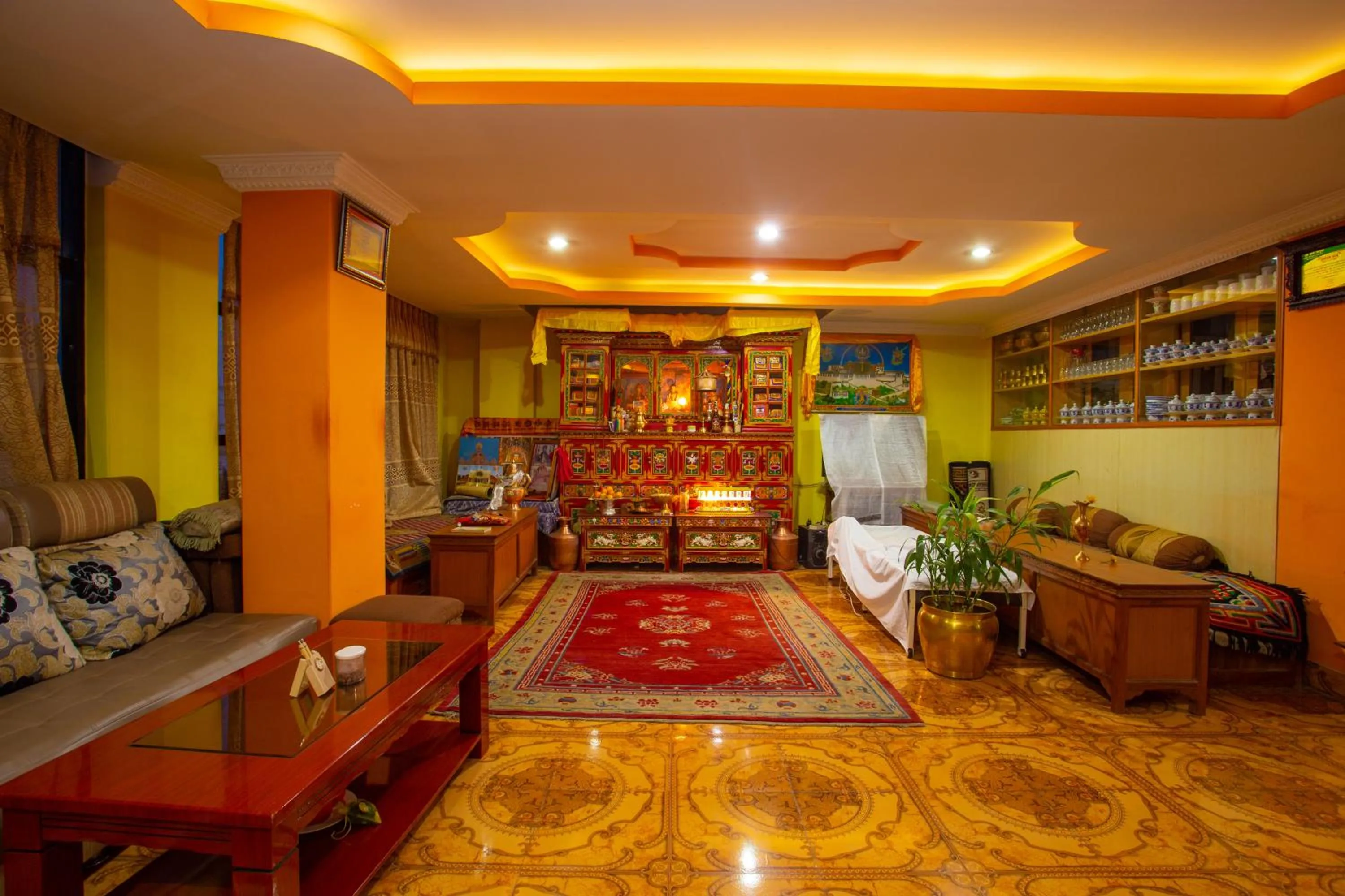 Living room in The Boudha Inn