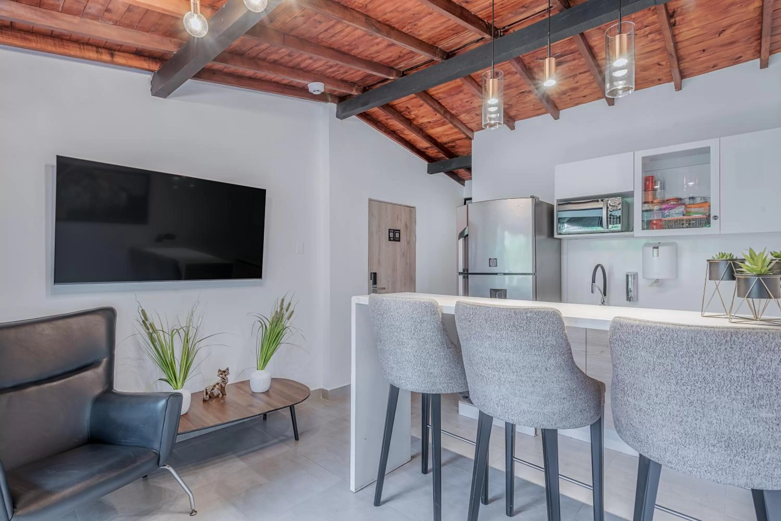 Kitchen or kitchenette in Viktory Boutique Hotel