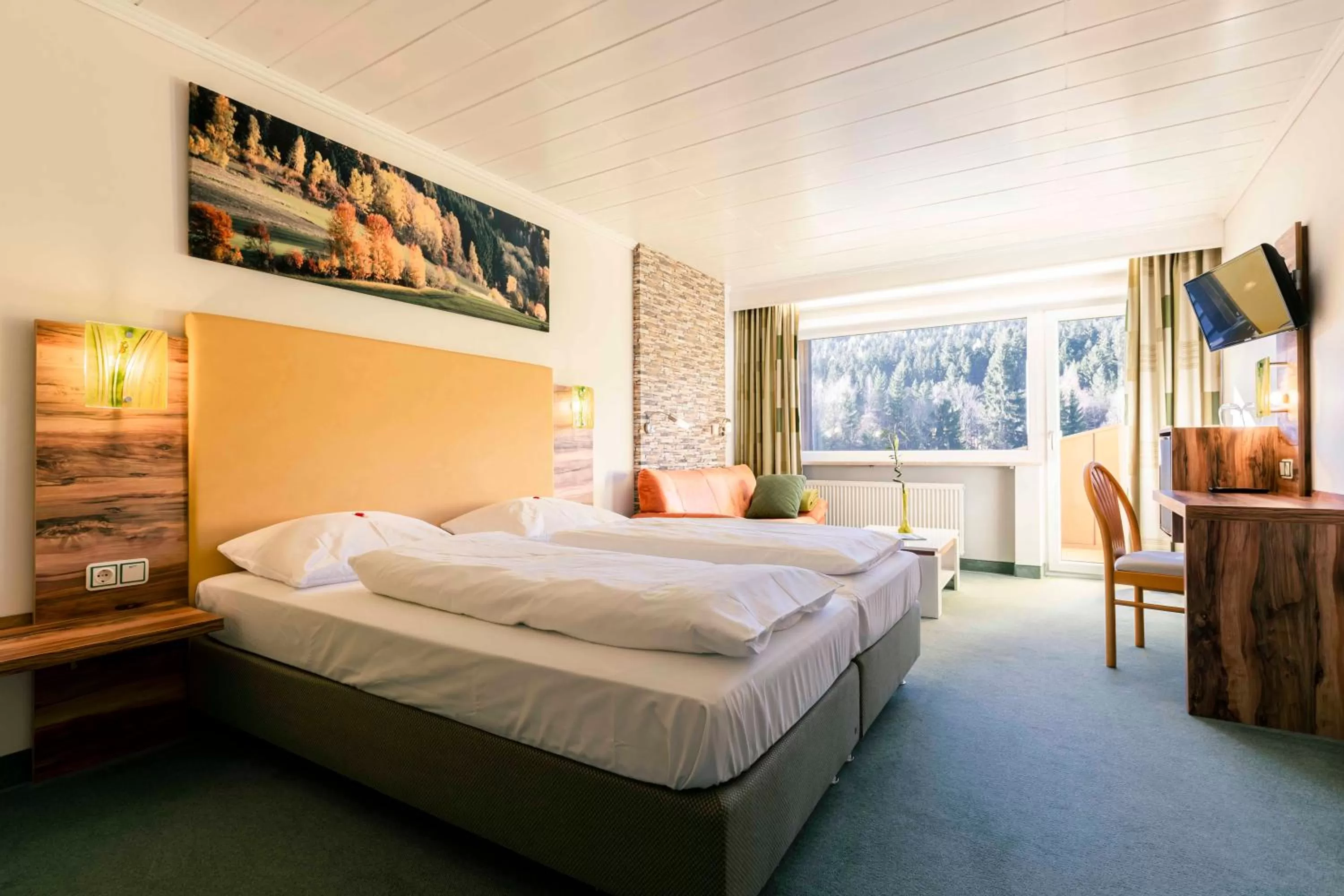 Bed in Landhotel GrünWies -Bonsai-Wellness Garni