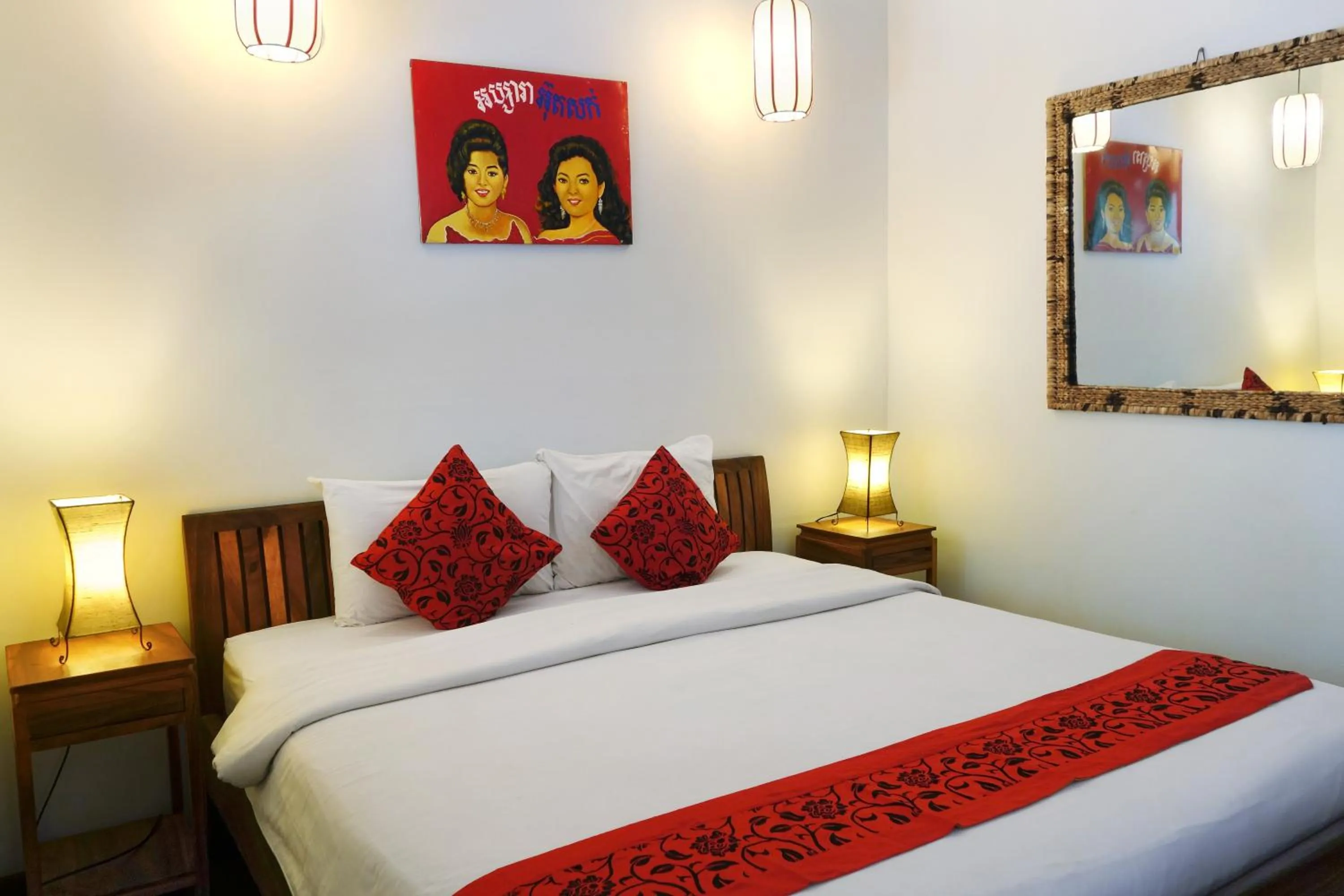 Bed in Sok San Beach Resort