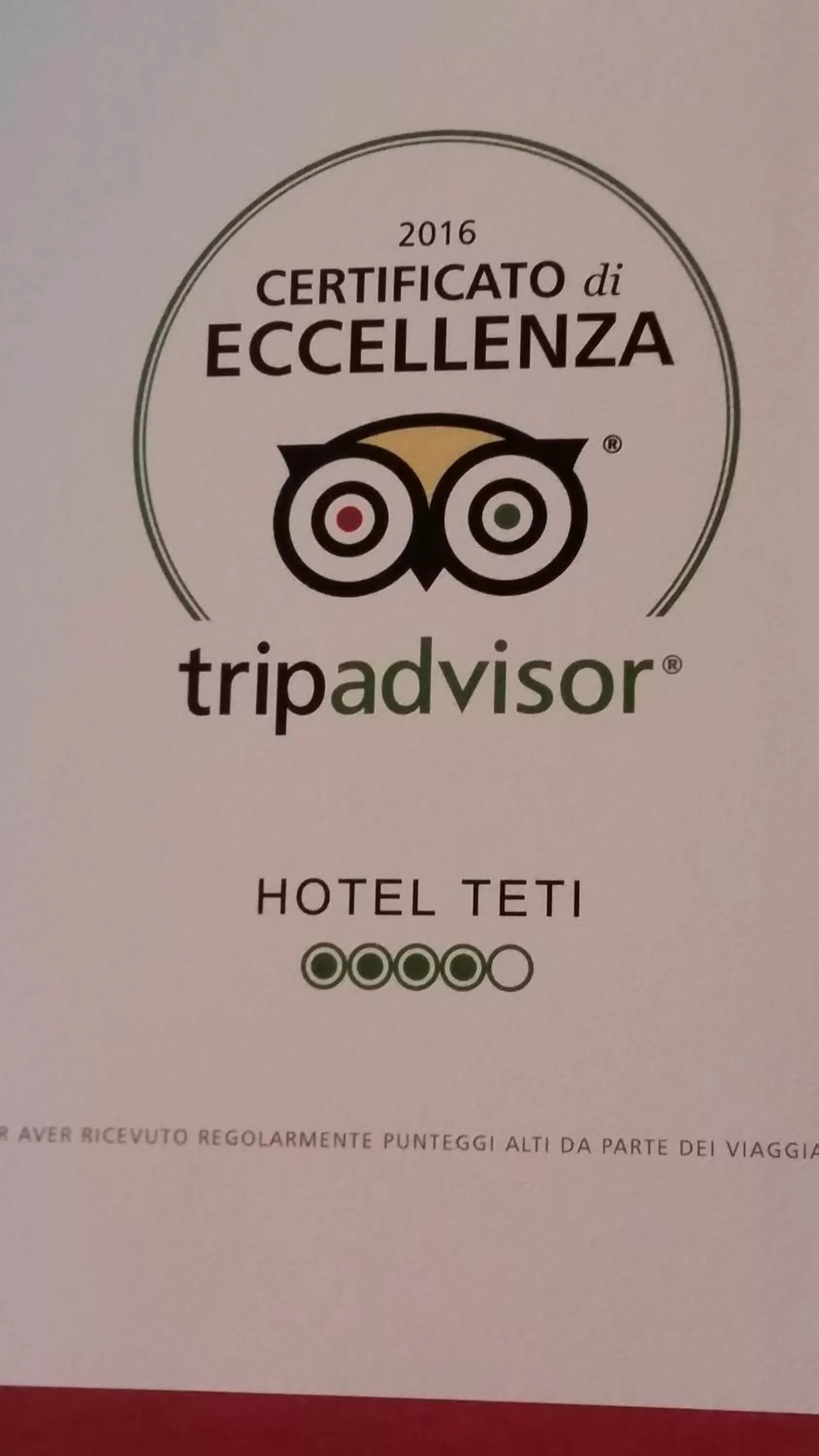 Certificate/Award in Hotel Teti