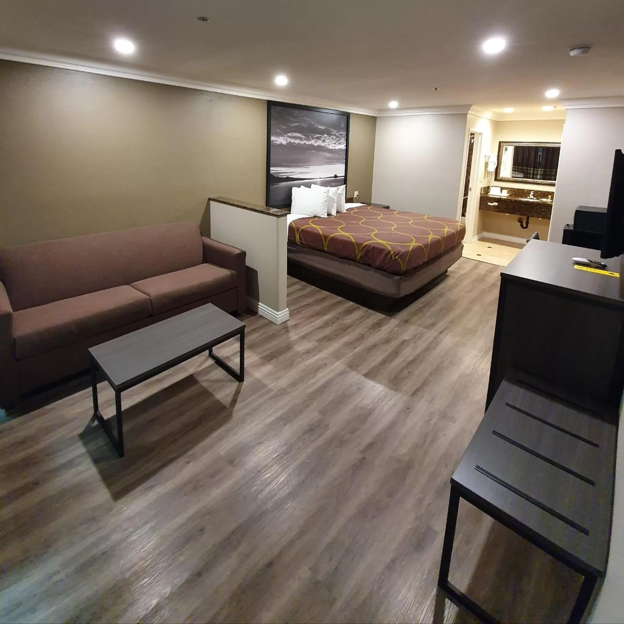 Bed in Super 8 by Wyndham Cypress Buena Park Area