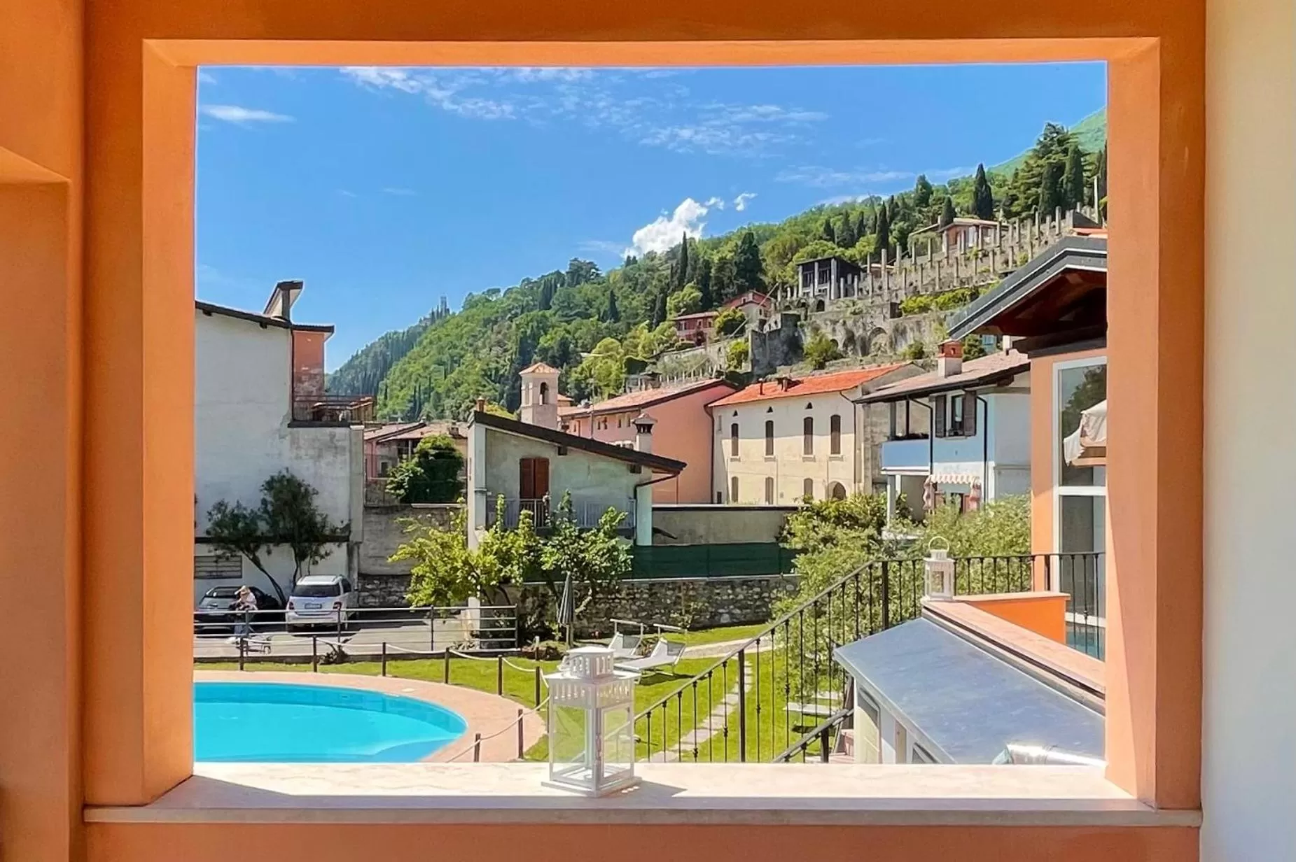 Pool view in Albergo Vittoria